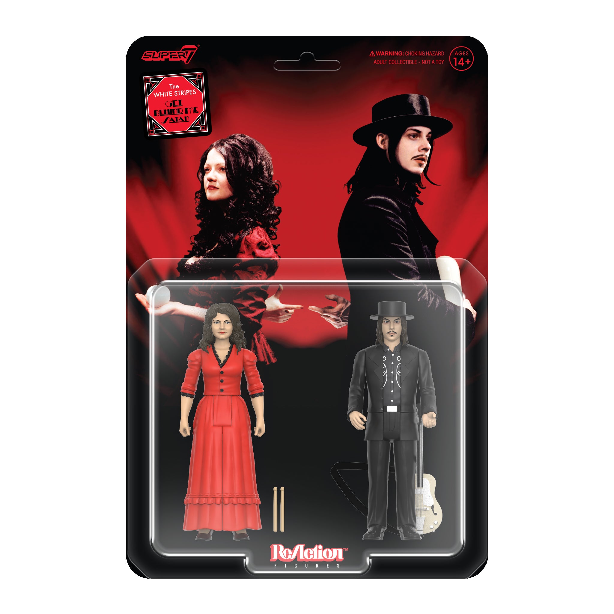 White Stripes ReAction Figures Wave 01 - The White Stripes 2-Pack (Get Behind Me Satan)