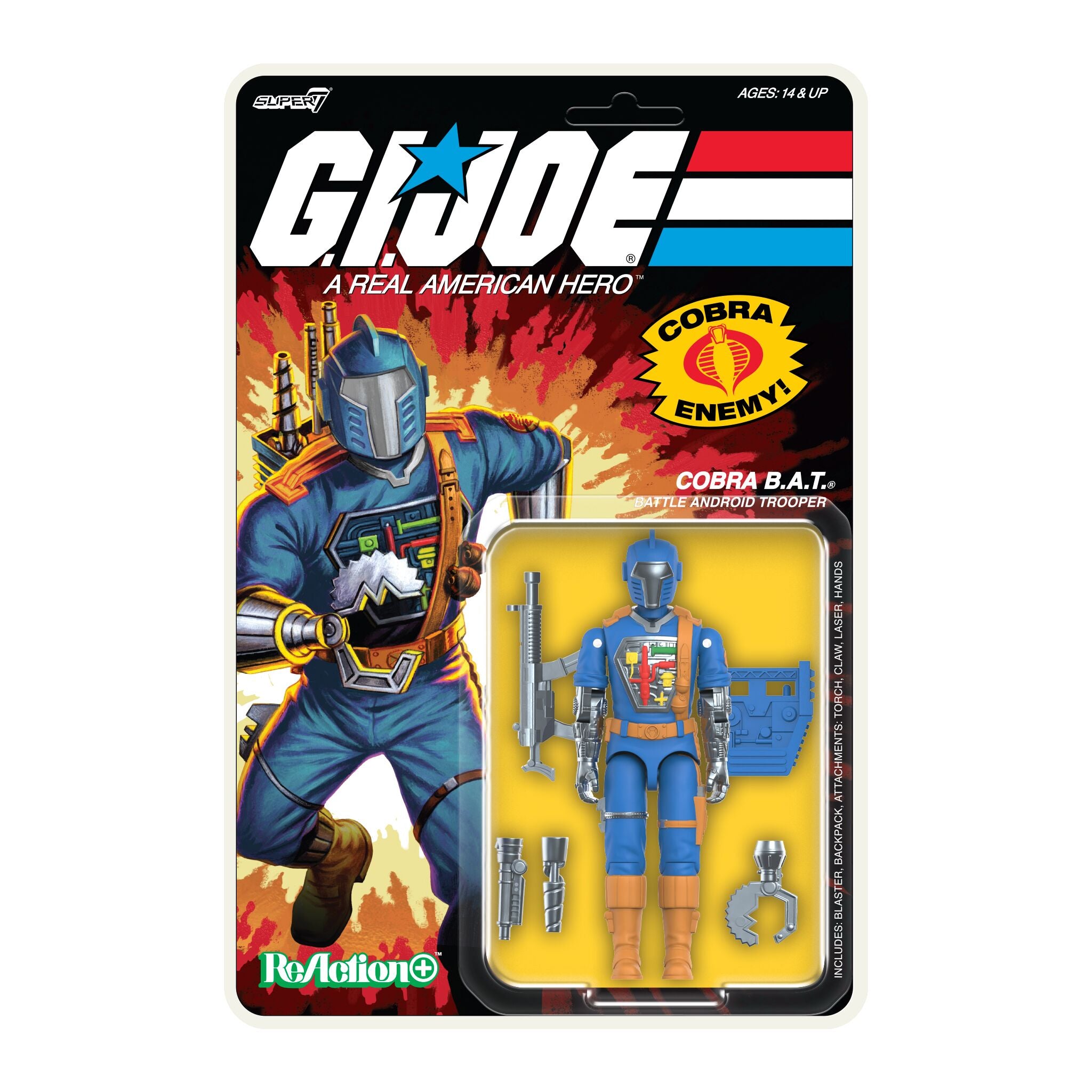 G.I. Joe ReAction+ Wave 01 - Cobra B.A.T. (Comic Blue)