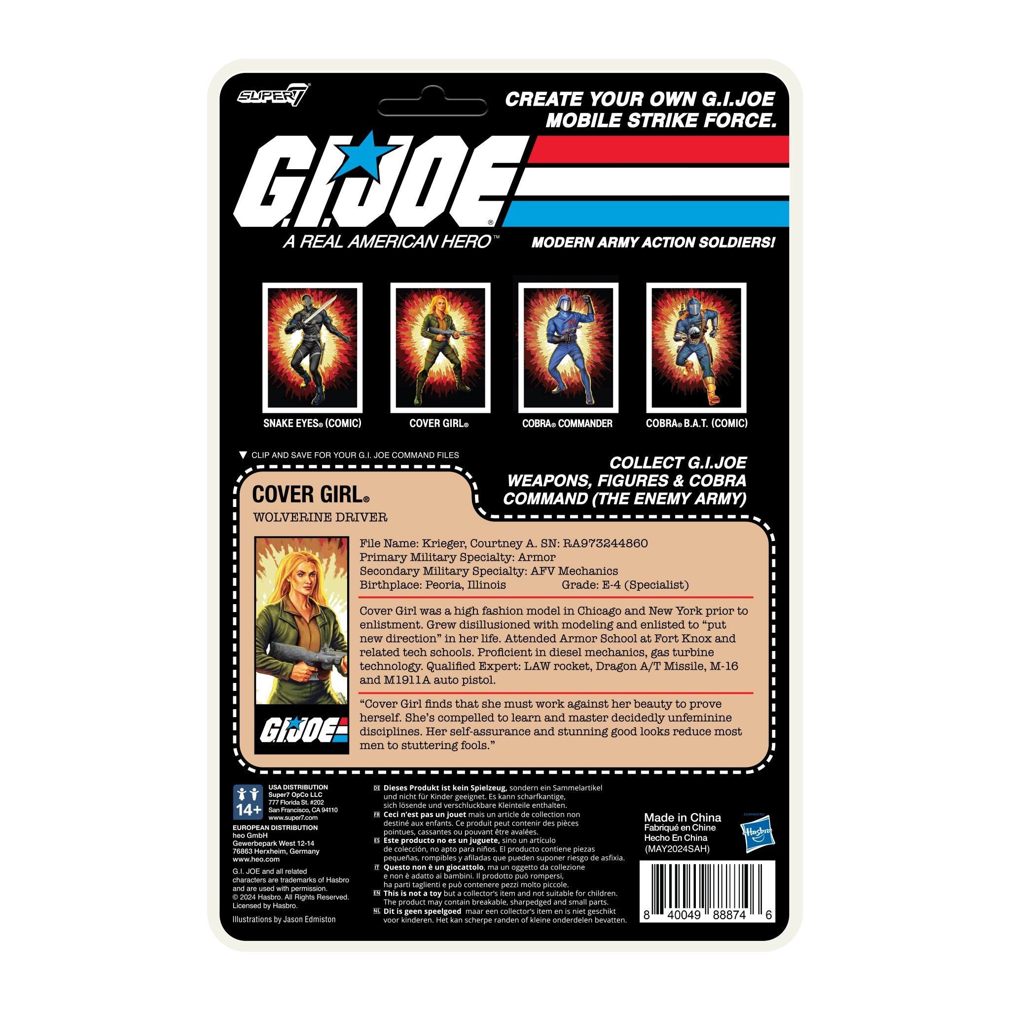 G.I. Joe ReAction+ Wave 01 - Cover Girl (Blonde)