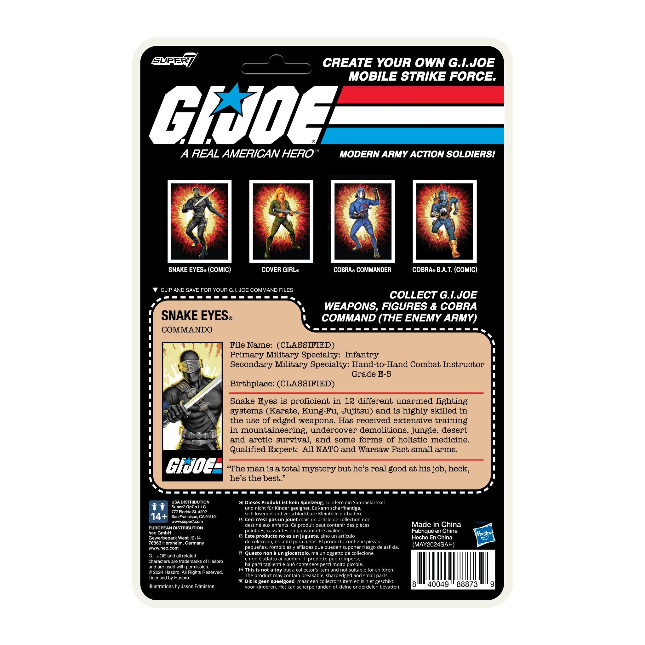 G.I. Joe ReAction+ Wave 01 - Snake Eyes (Comic)