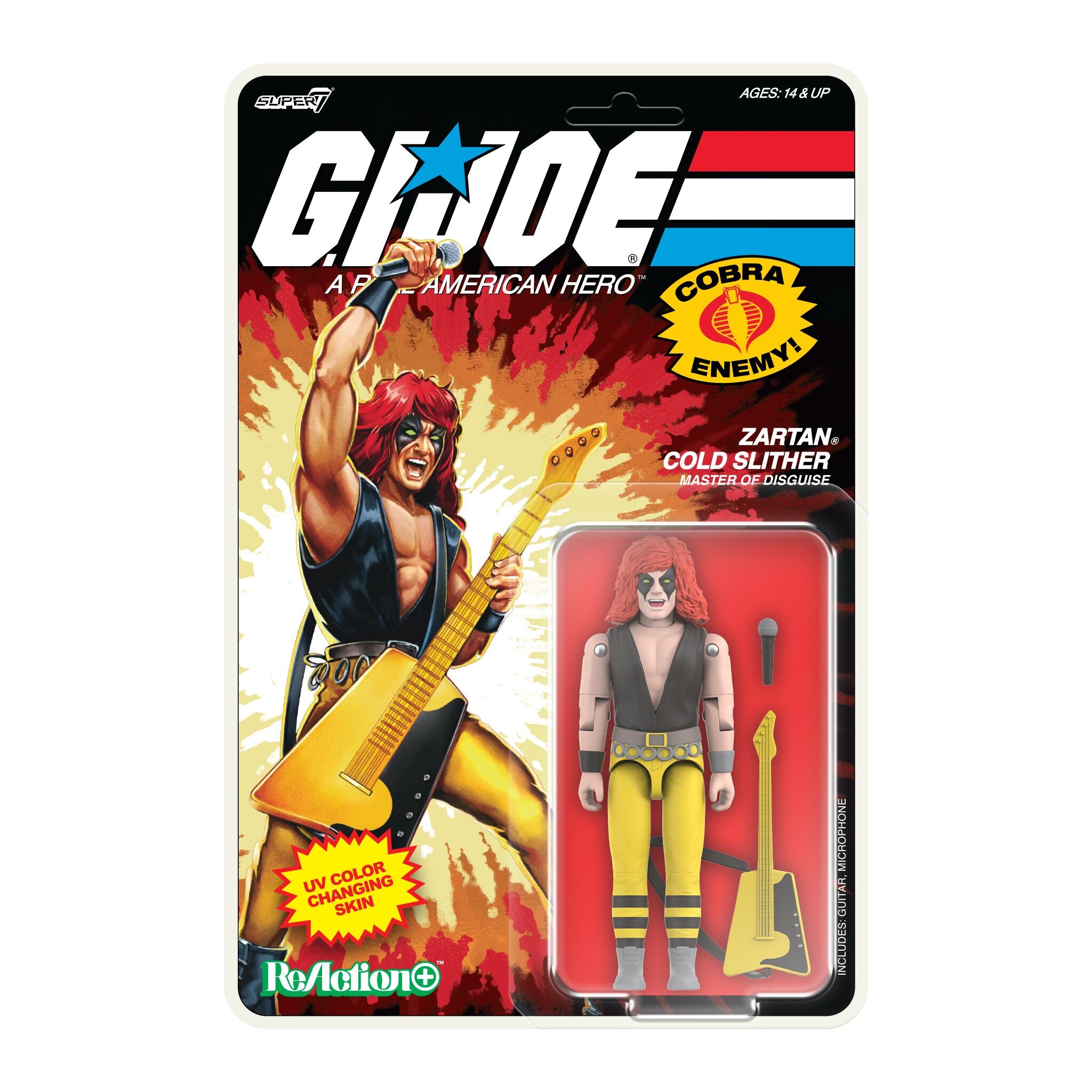 G.I. Joe ReAction+ Wave 03 (Cartoon) - Zartan Cold Slither, Arctic Cobra Commander, Wild Bill, Snake Eyes