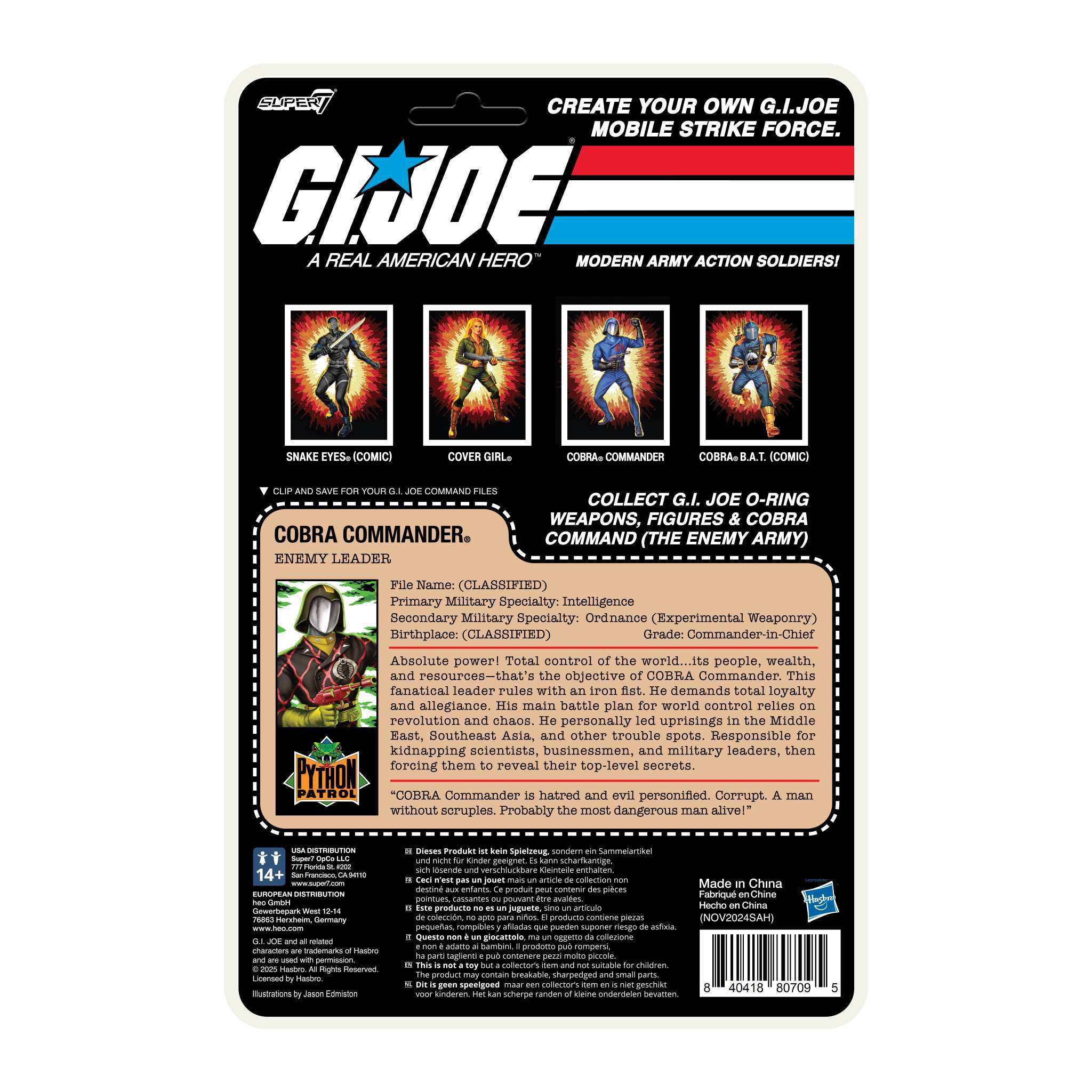 G.I. Joe ReAction+ Figures - Cobra Commander (Python Patrol)