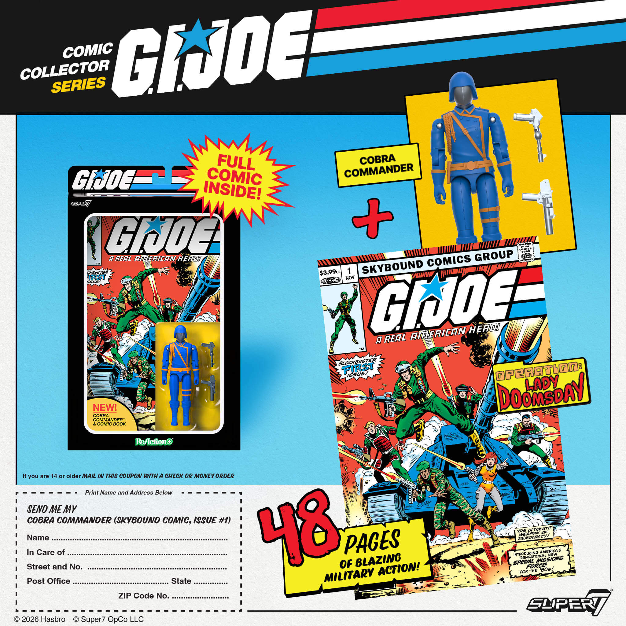 G.I. Joe ReAction+ Figures - Cobra Commander (Skybound Comic Box Set, Issue #1)