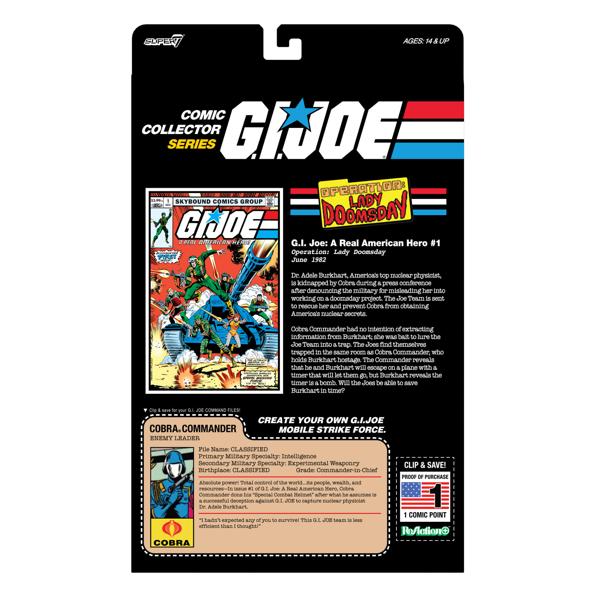 G.I. Joe ReAction+ Figures - Cobra Commander (Skybound Comic Box Set, Issue #1)
