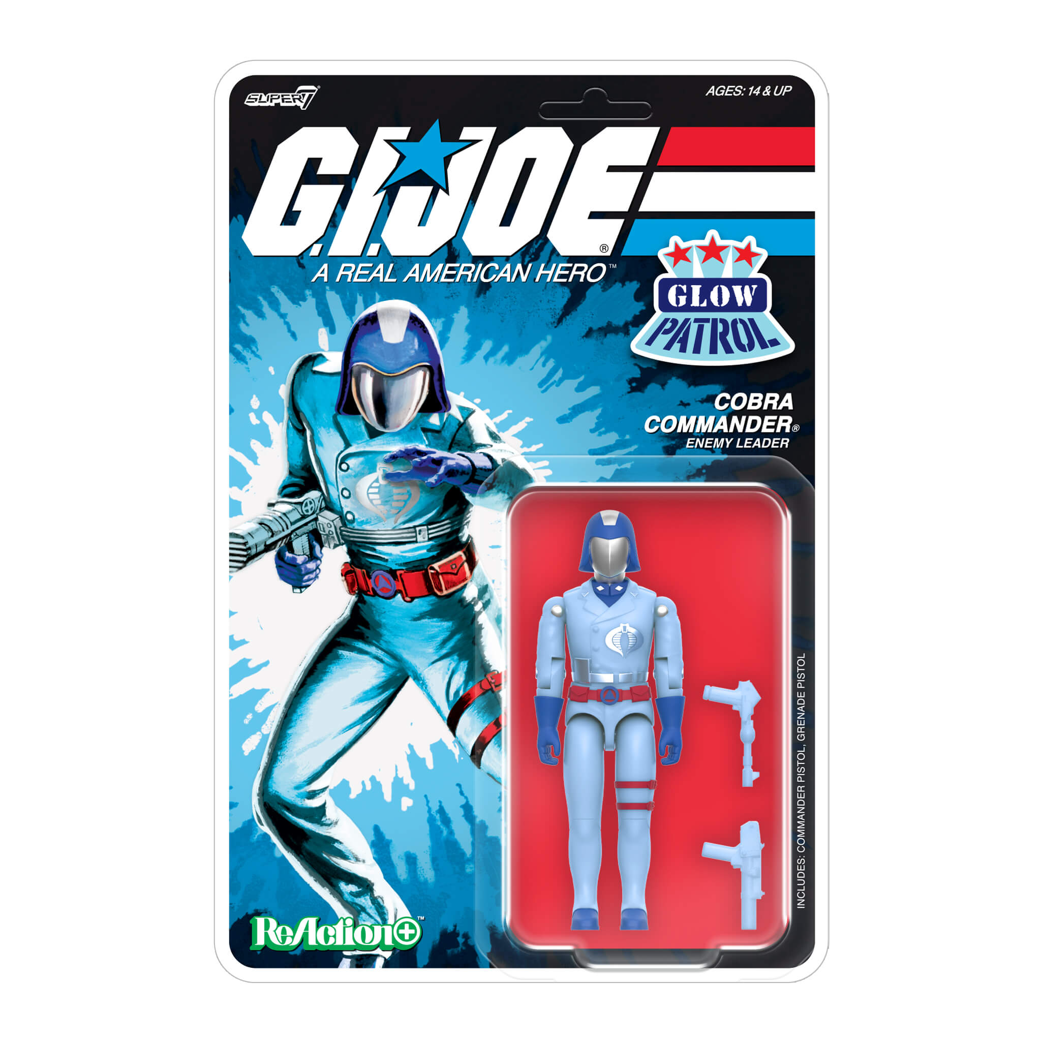 G.I. Joe ReAction+ Figures - 3 PK - Cobra (Glow Patrol - Blue)