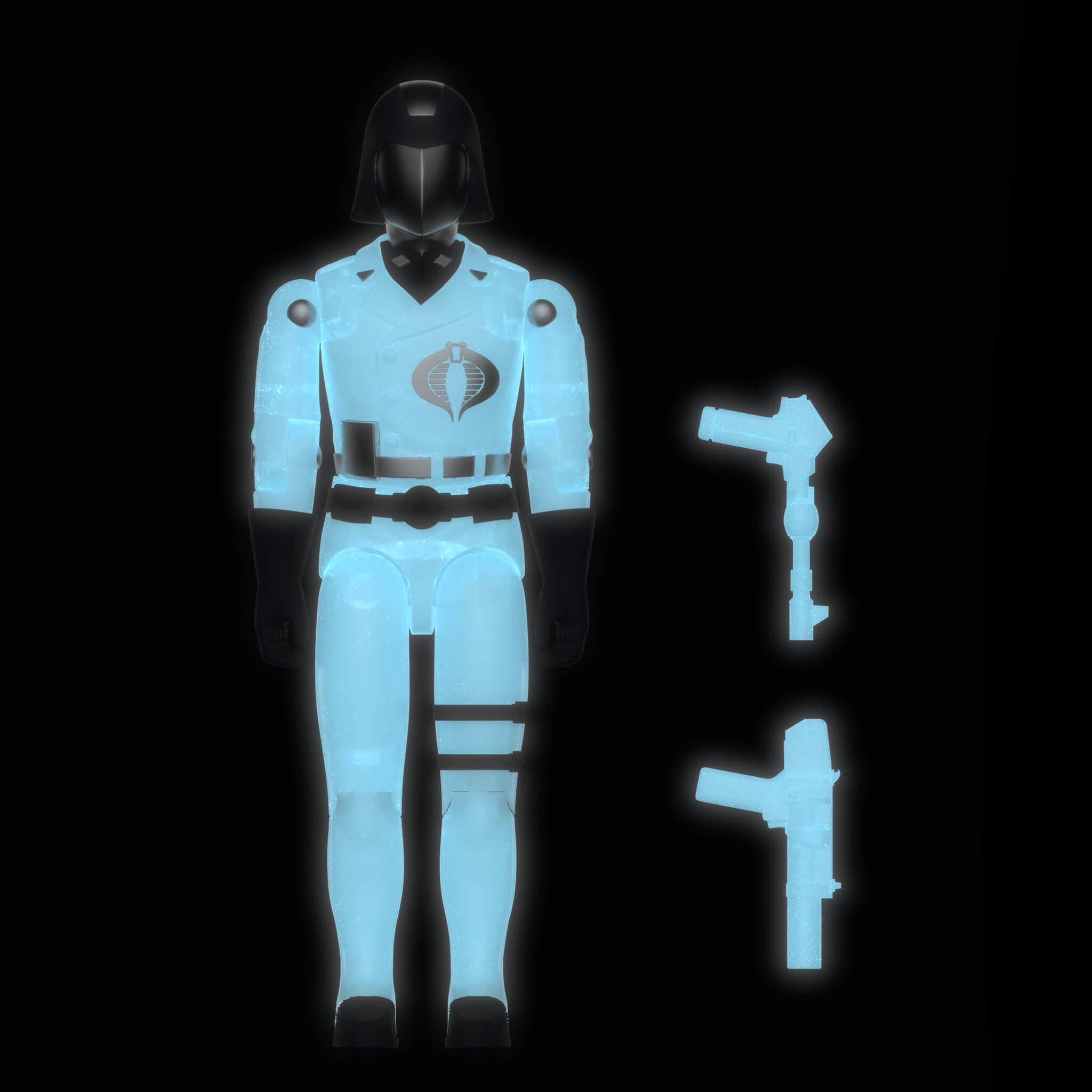 G.I. Joe ReAction+ Figures - 3 PK - Cobra (Glow Patrol - Blue)