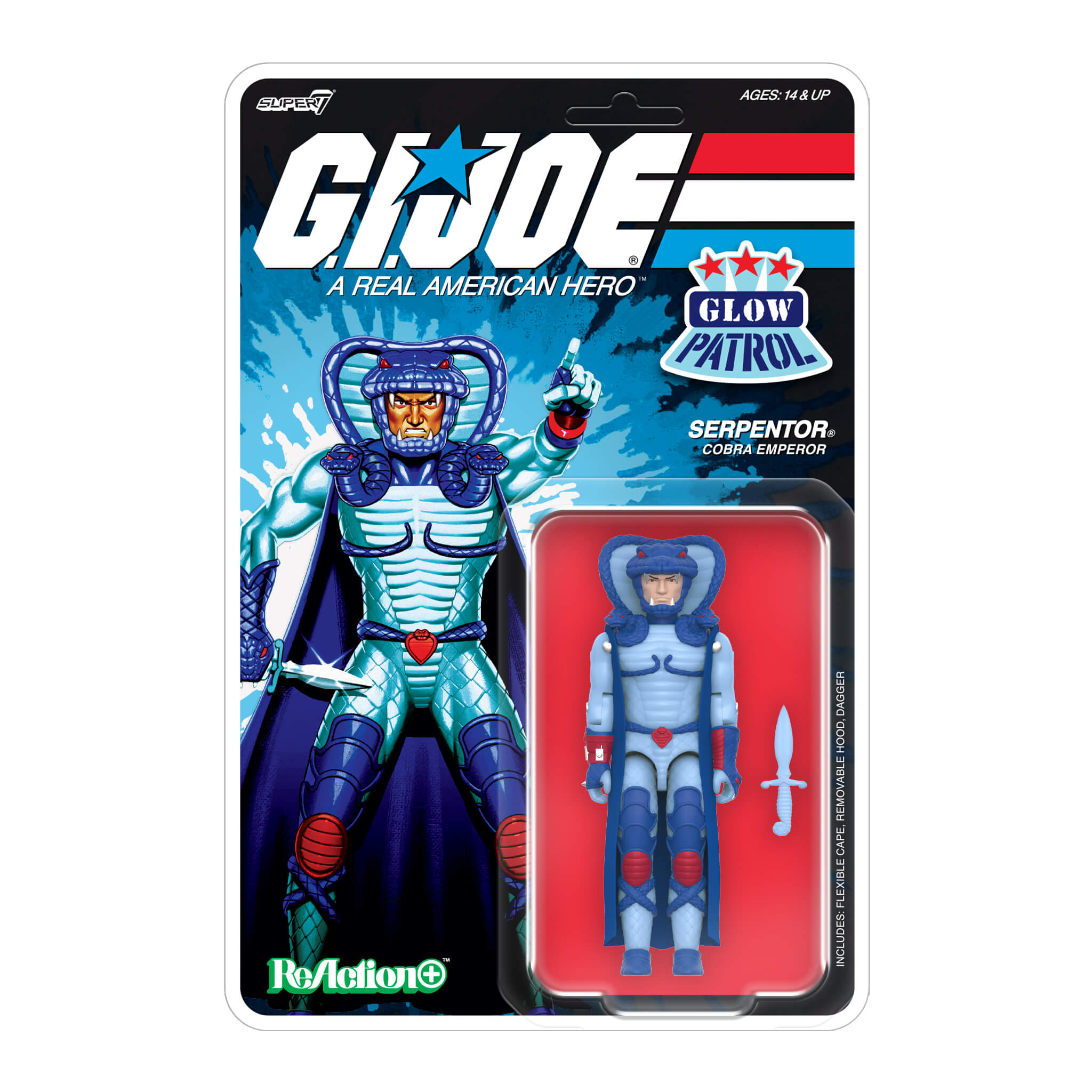 G.I. Joe ReAction+ Figures - 3 PK - Cobra (Glow Patrol - Blue)