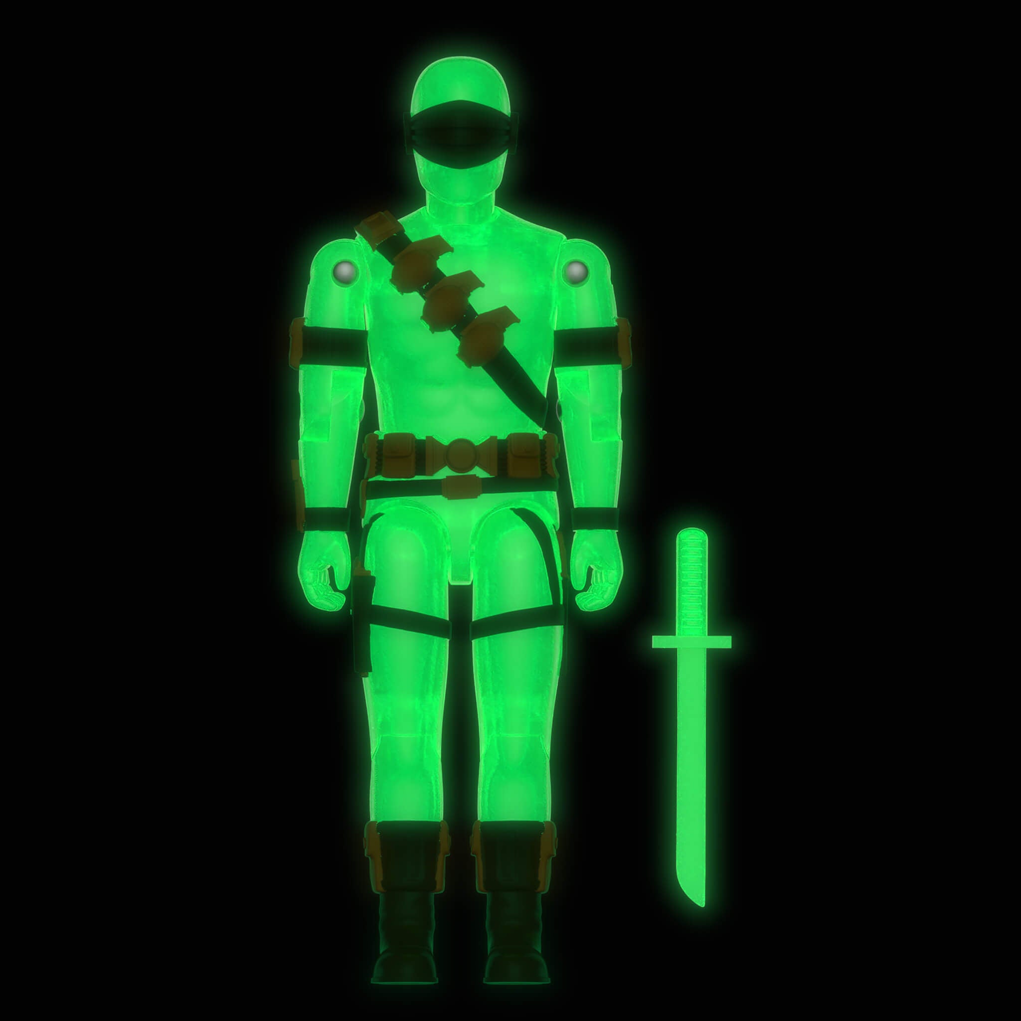 G.I. Joe ReAction+ Figures - 3 PK - Joe (Glow Patrol - Green)
