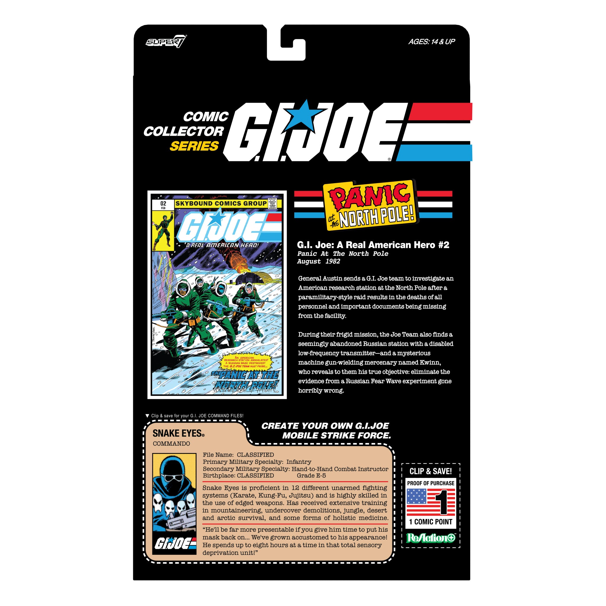 G.I. Joe ReAction+ Figures - Snake Eyes (Skybound Comic Box Series, Issue #2)