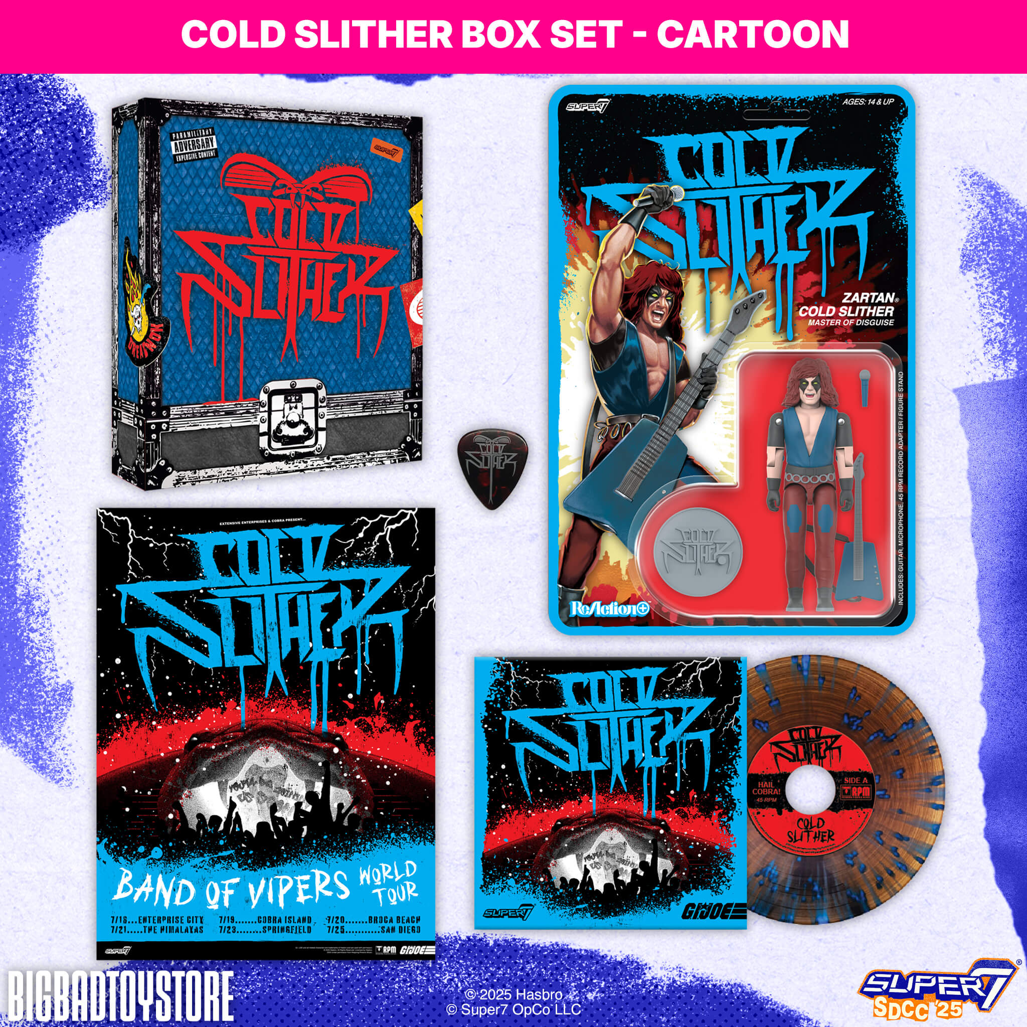 G.I. Joe ReAction+ - Cold Slither (45 Adaptor Box Set (Cartoon Color))