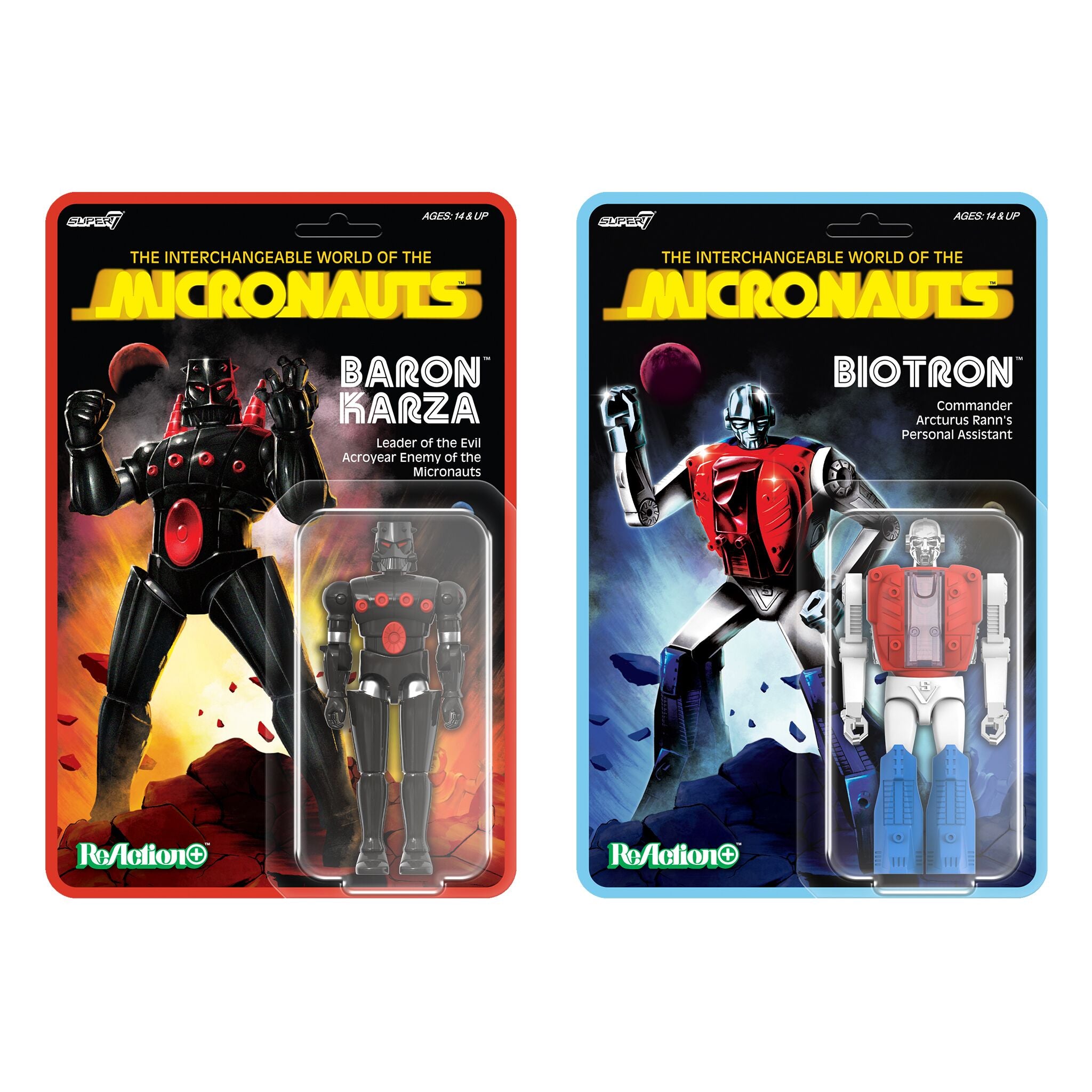 Micronauts ReAction+ Wave 01 - Baron Karza & Biotron