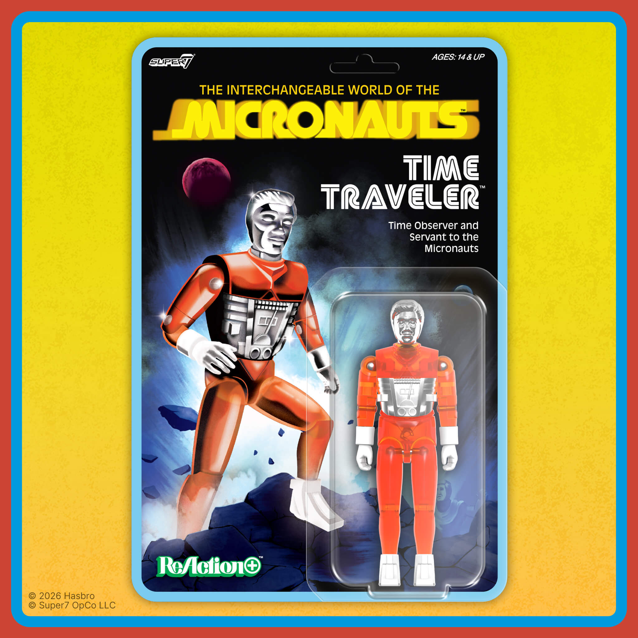 Micronauts ReAction+ Wave 04 - Time Traveler (Translucent Orange)