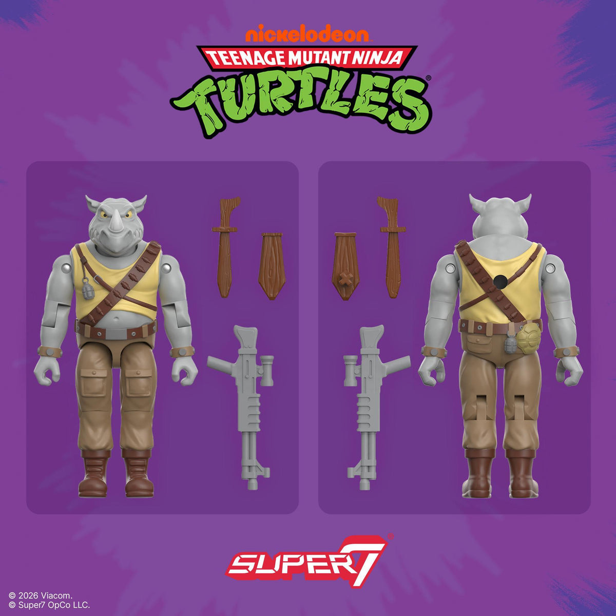 Teenage Mutant Ninja Turtles ReAction+ Wave 02 - Leonardo, Michelangelo, Bebop & Rocksteady