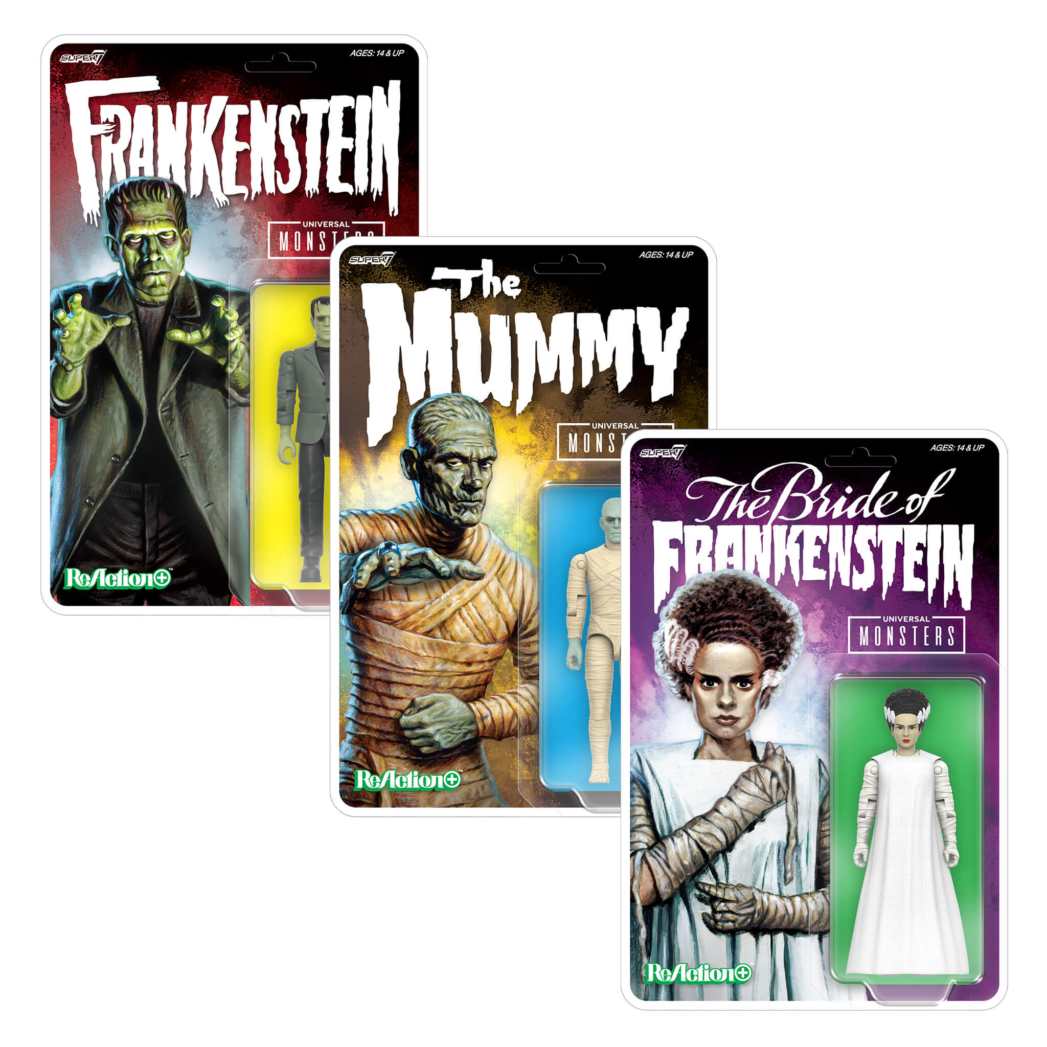 Universal Monsters ReAction+ Wave 02 - Frankenstein, Bride Of Frankens