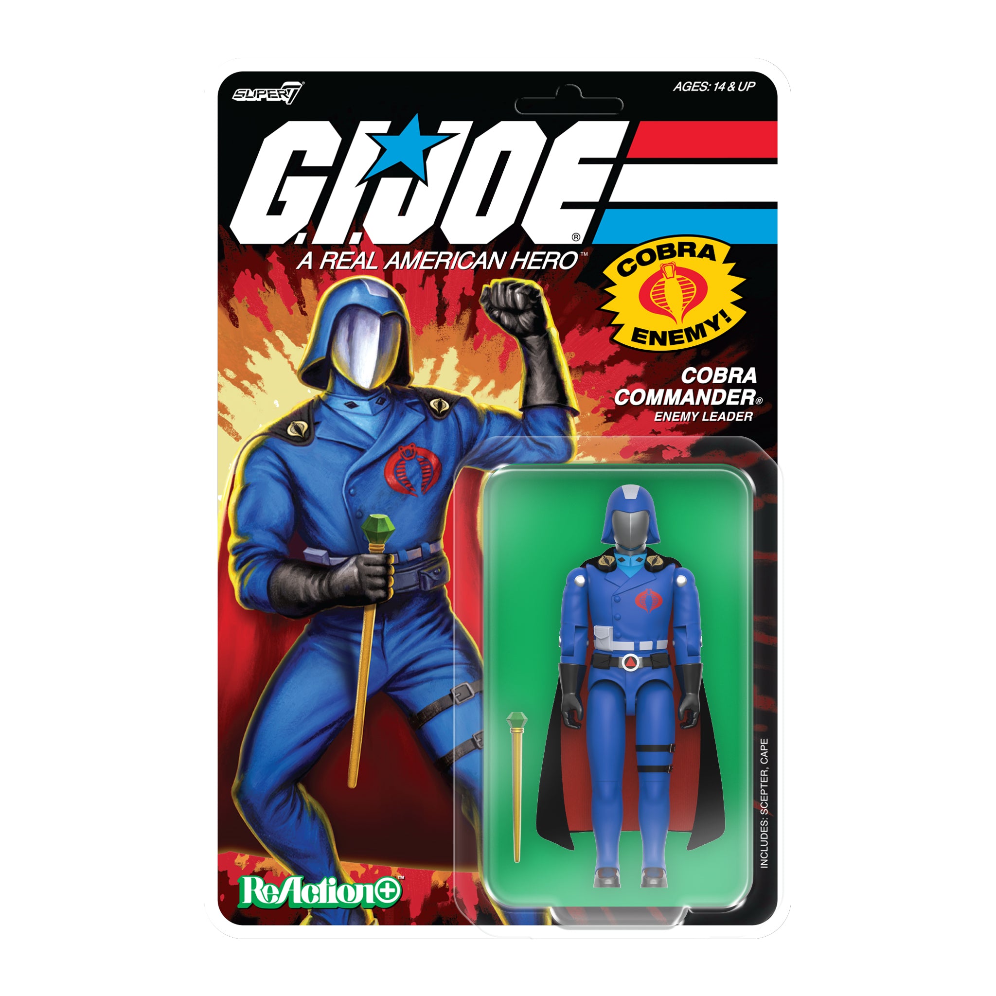 G.I. Joe ReAction+ Wave 06 - Cobra Commander (Movie, Black Cape)