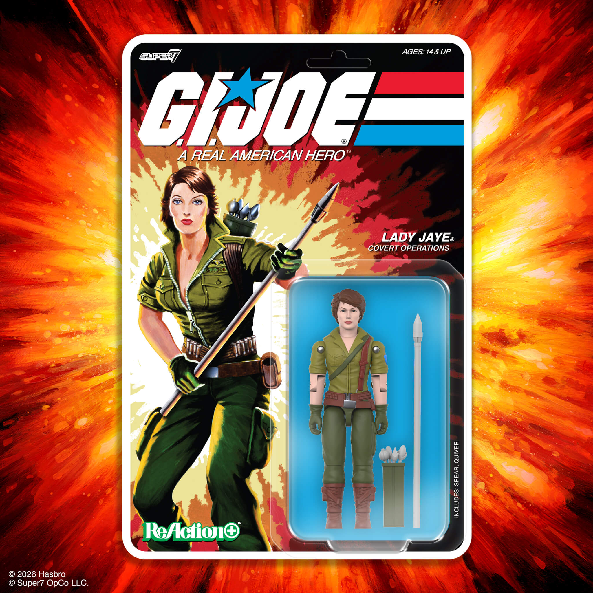 G.I. Joe ReAction Wave 9 Lady Jaye (Cartoon) action figure in packaging