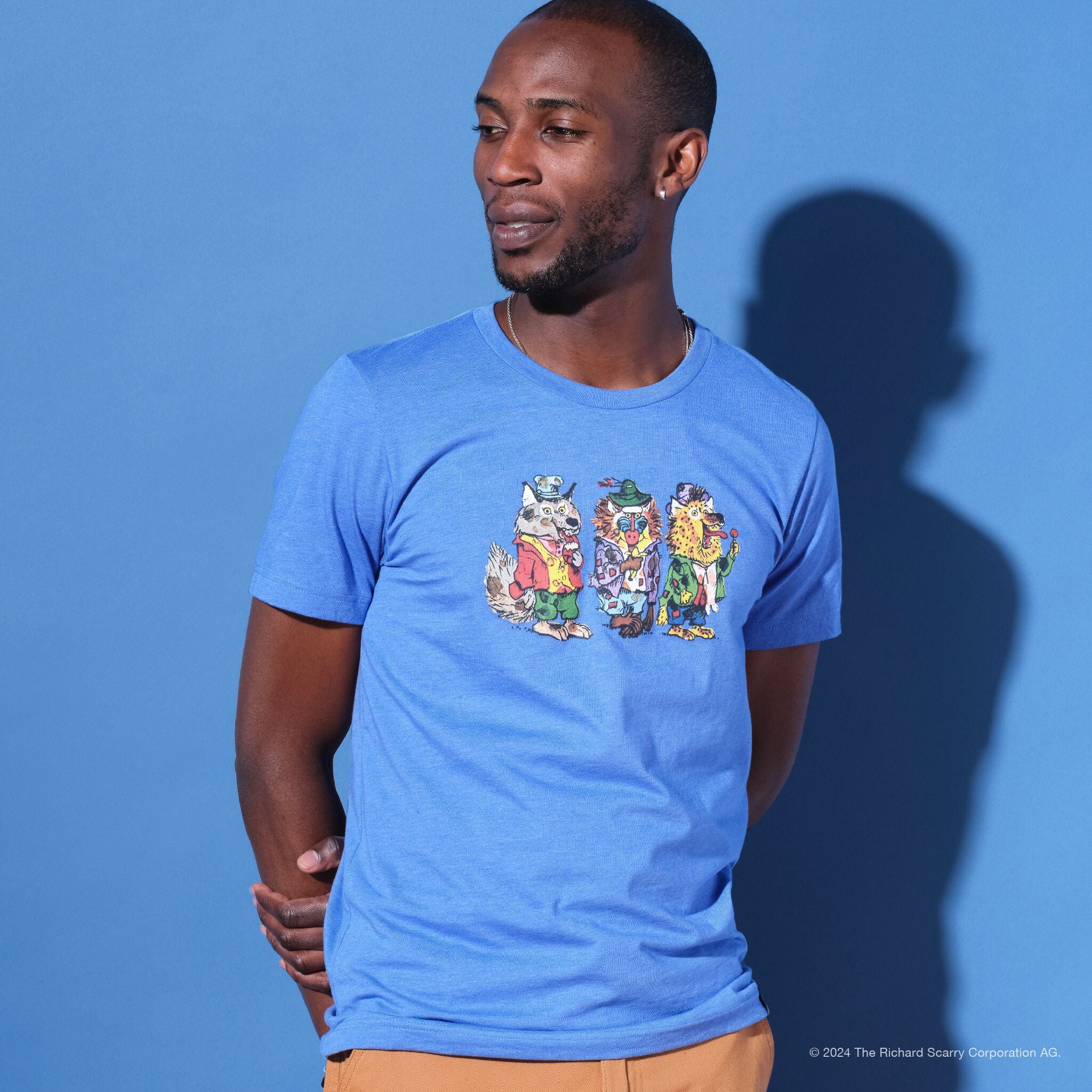 Richard Scarry Wolfgang Wolf, Barry Baboon, and Harry Hyena T-shirt