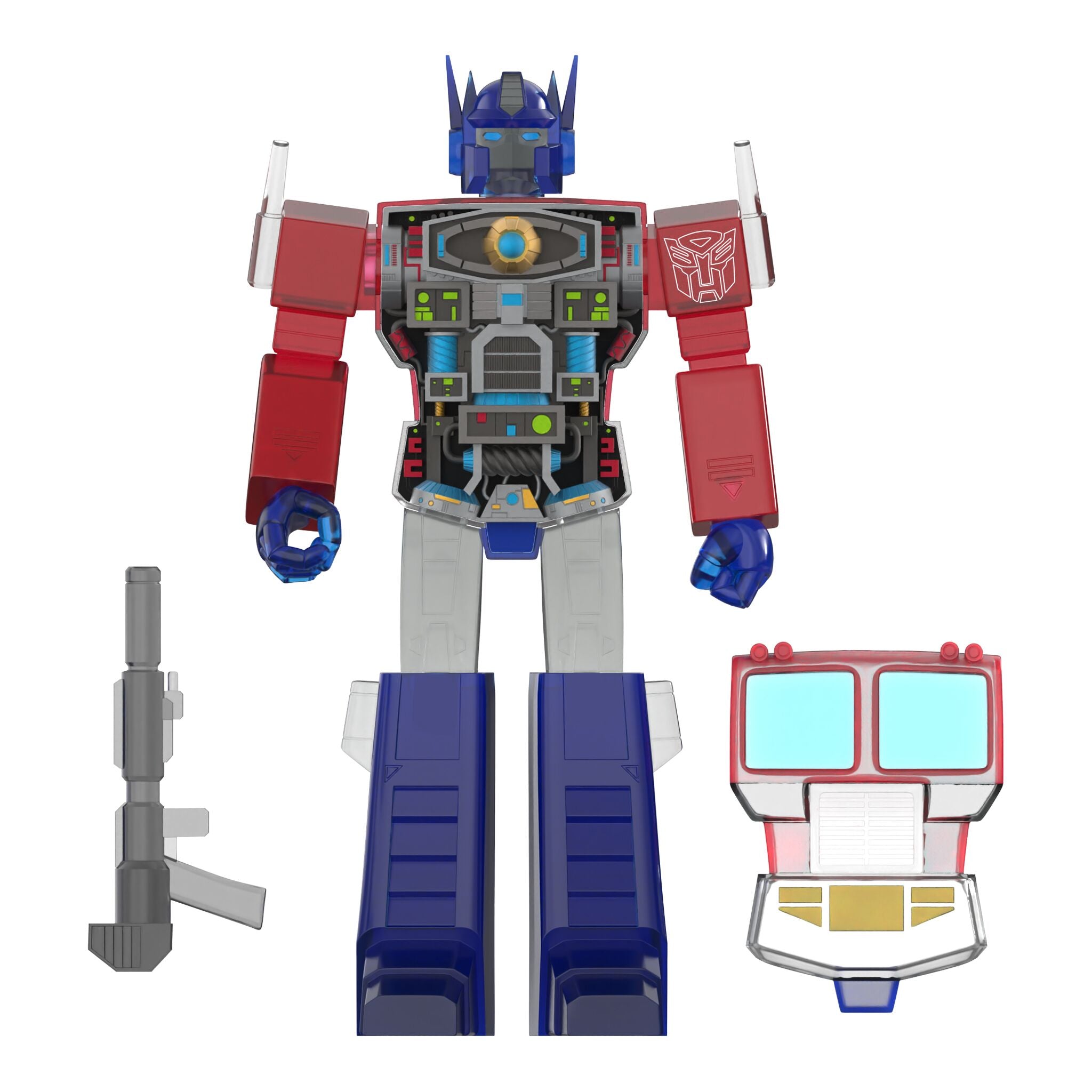 Transformers Super Cyborg - Optimus Prime (Clear Red / Blue)