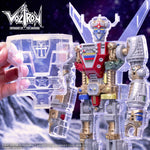 Voltron Super Cyborg (Clear) with a hand holding a clear shield against a starry background
