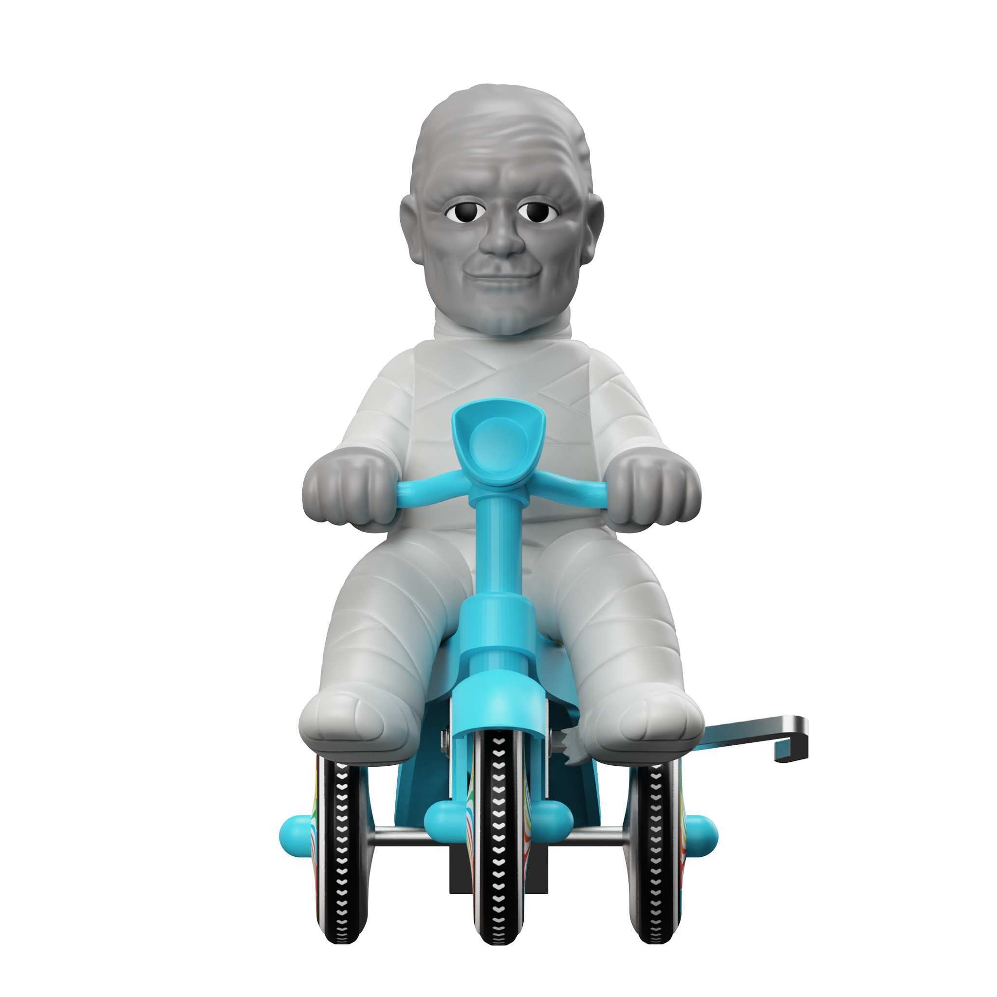 Universal Monsters Super Cycles - The Mummy (Light Grey w/ Blue Trike)