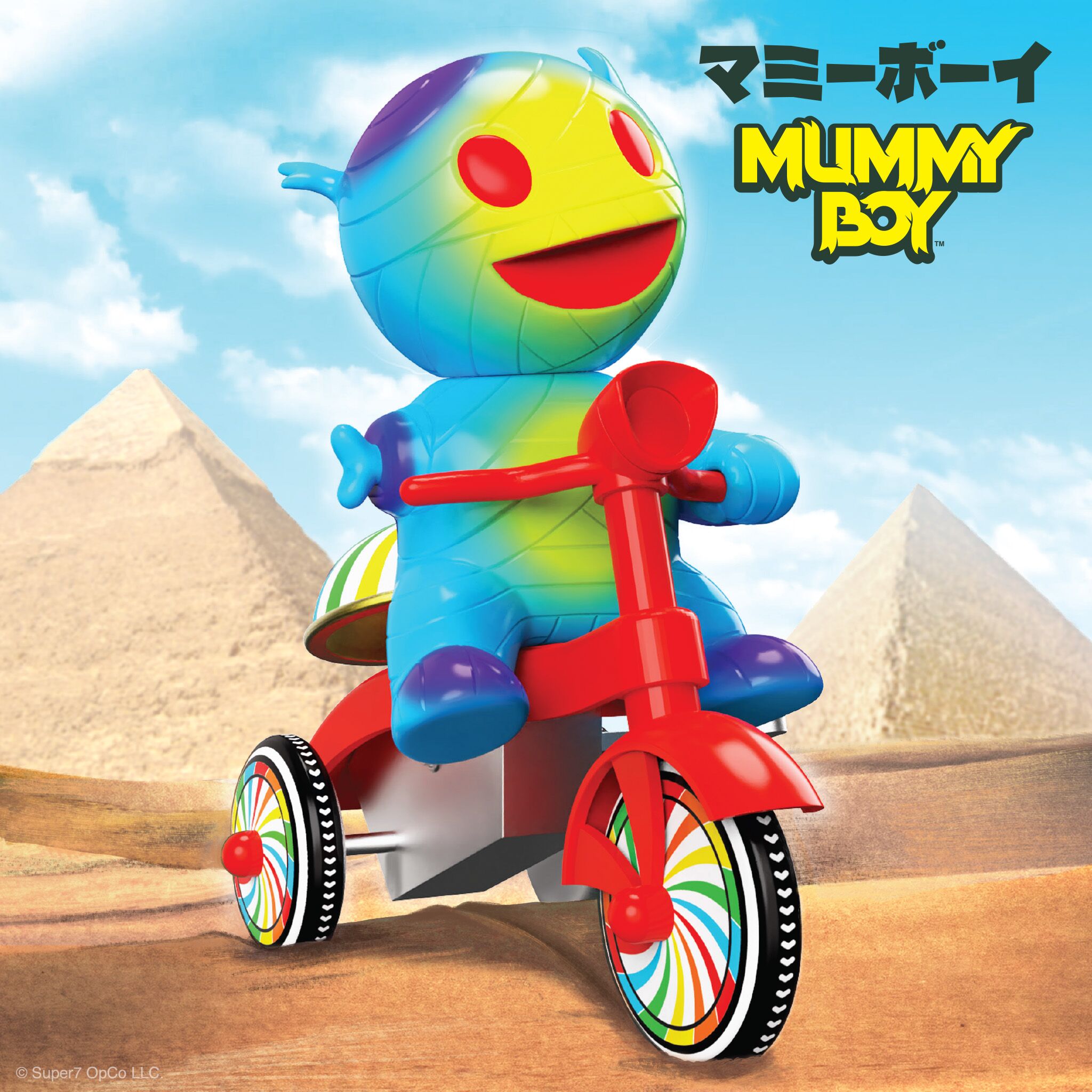 Super7 Super Cycles - Mummy Boy (Blue w/ Red Trike)