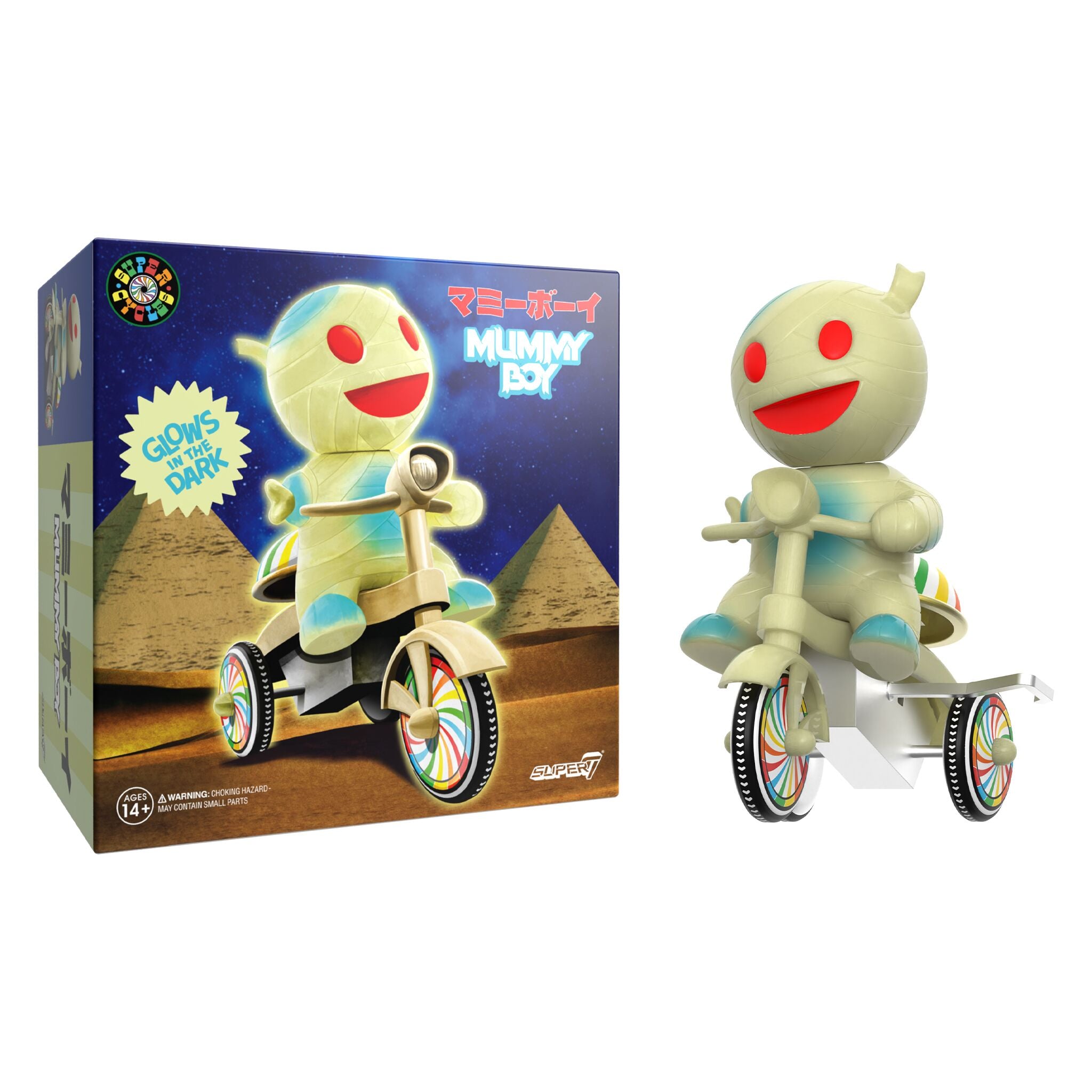 Super7 Super Cycles - Mummy Boy (Glow w/ Glow Trike)
