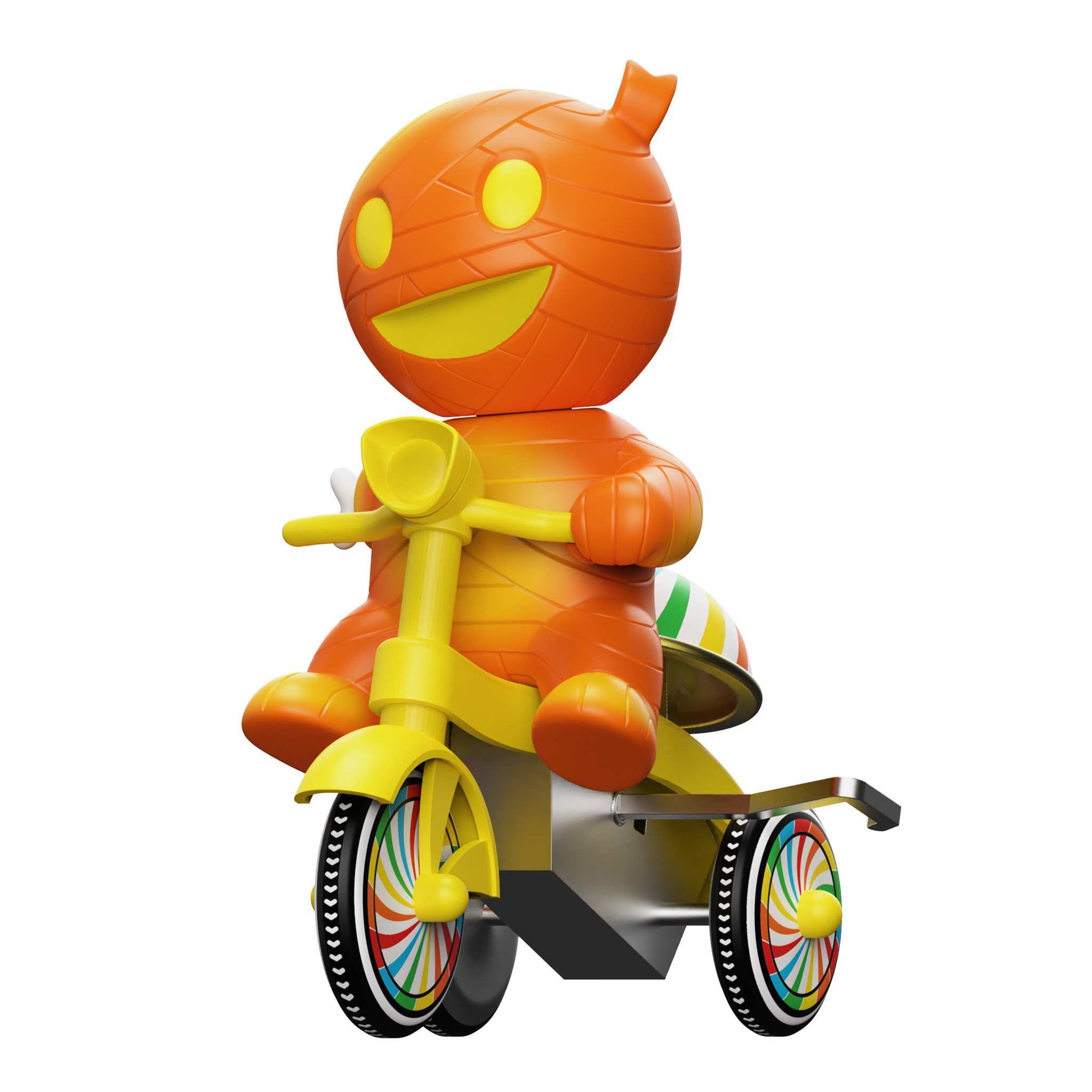 Super7 Super Cycles - Mummy Boy (Orange w/ Yellow Trike)