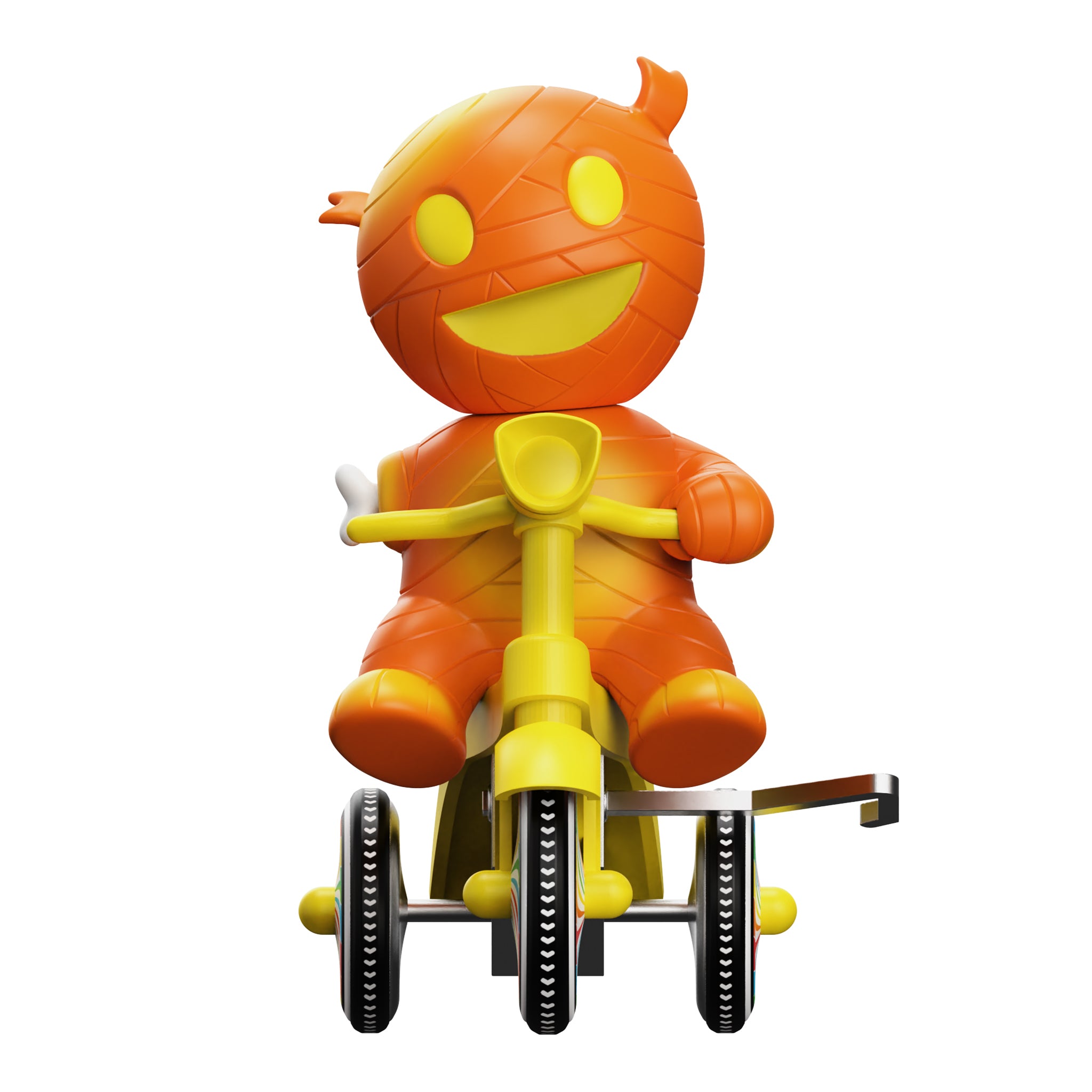 Super7 Super Cycles - Mummy Boy (Orange w/ Yellow Trike)