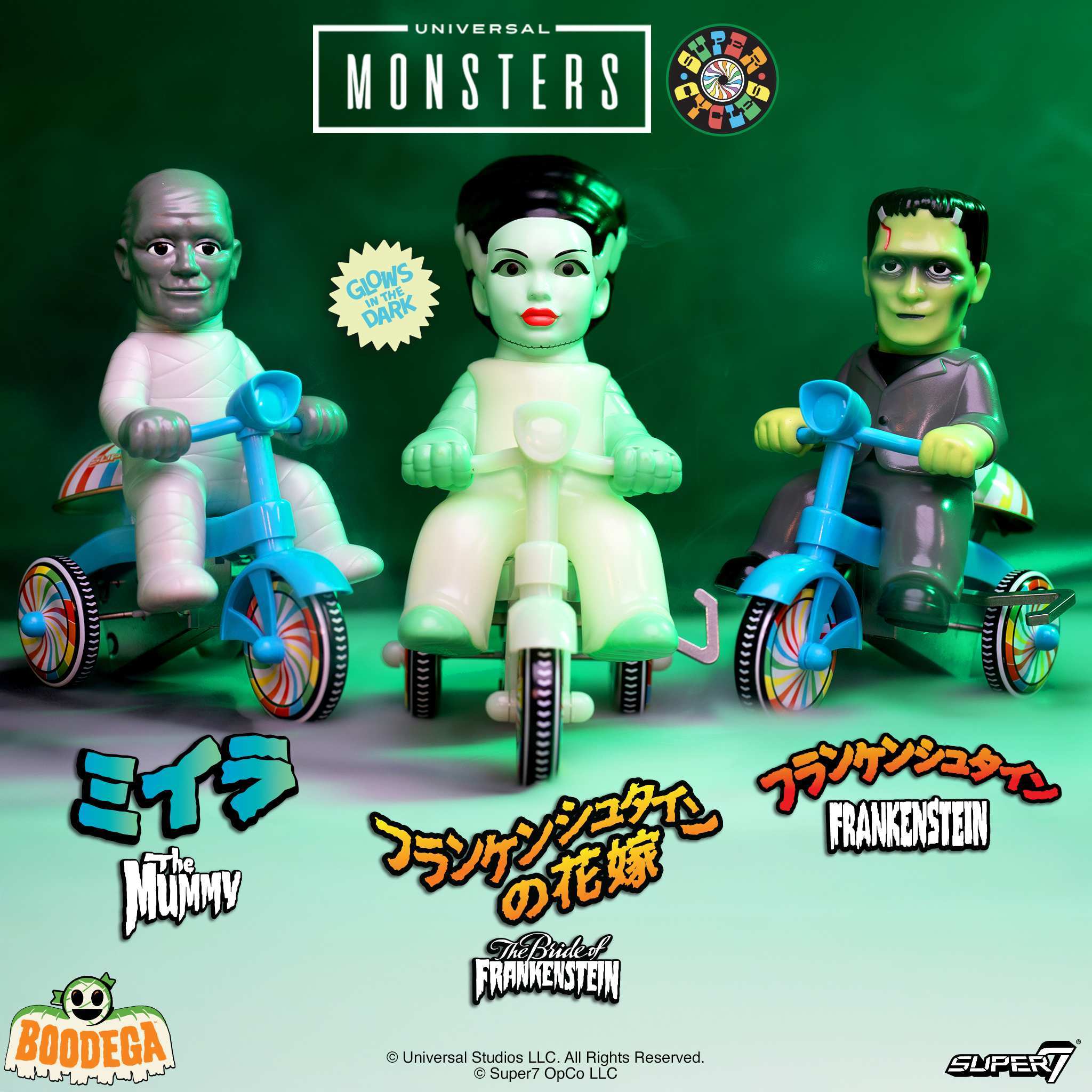 Universal Monsters Super Cycles - The Mummy (Light Grey w/ Blue Trike)