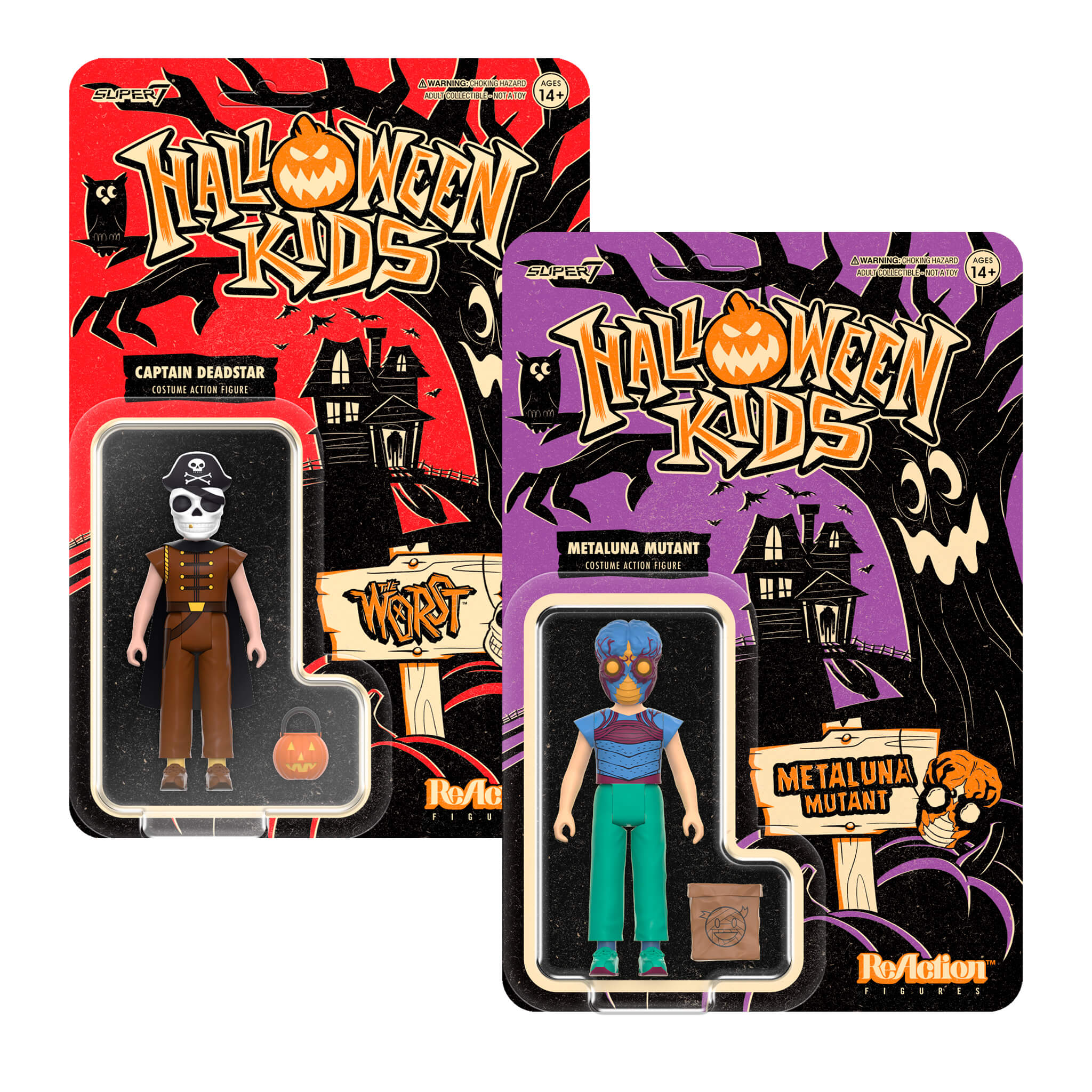 Halloween Kids ReAction Figures - Captain Deadstar Boy & Metaluna Mutant Girl