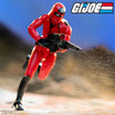 GI Joe Cobra Commander action figure in red uniform running with a rifle