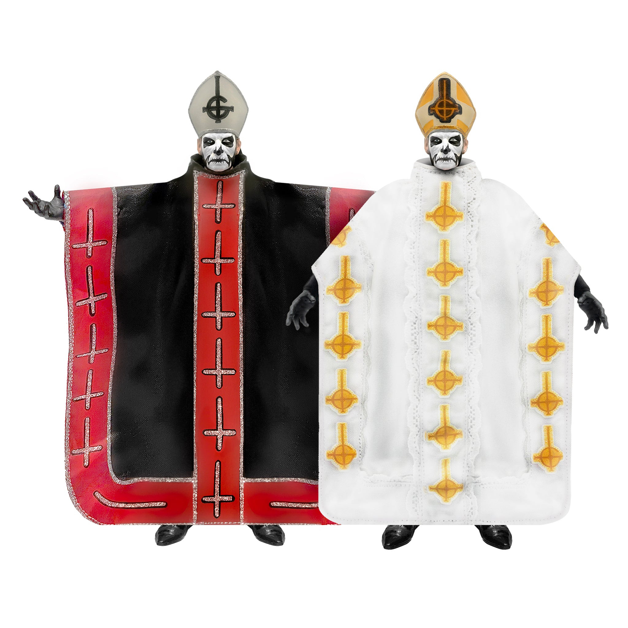 Ghost ULTIMATES! Wave 1 Figure Papa Emeritus I (Pre-Order) in black and white robes