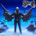 Ghost Papa Emeritus Nihil ReAction Figure with bat wings, standing in a foggy graveyard