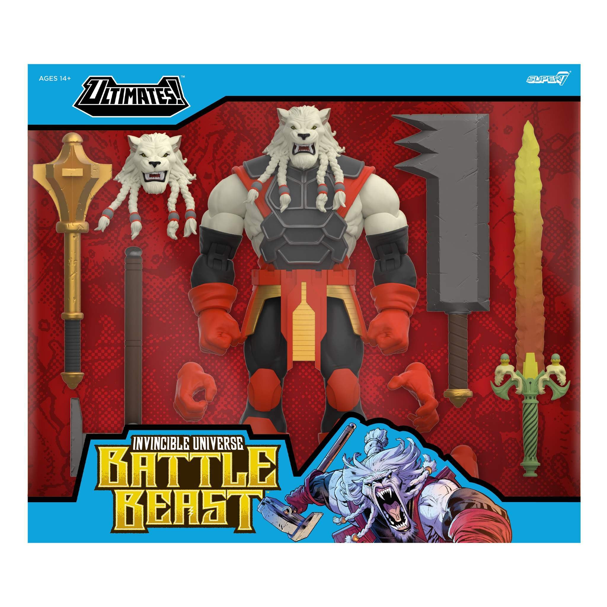 Invincible ULTIMATES Battle Beast action figure with accessories in packaging