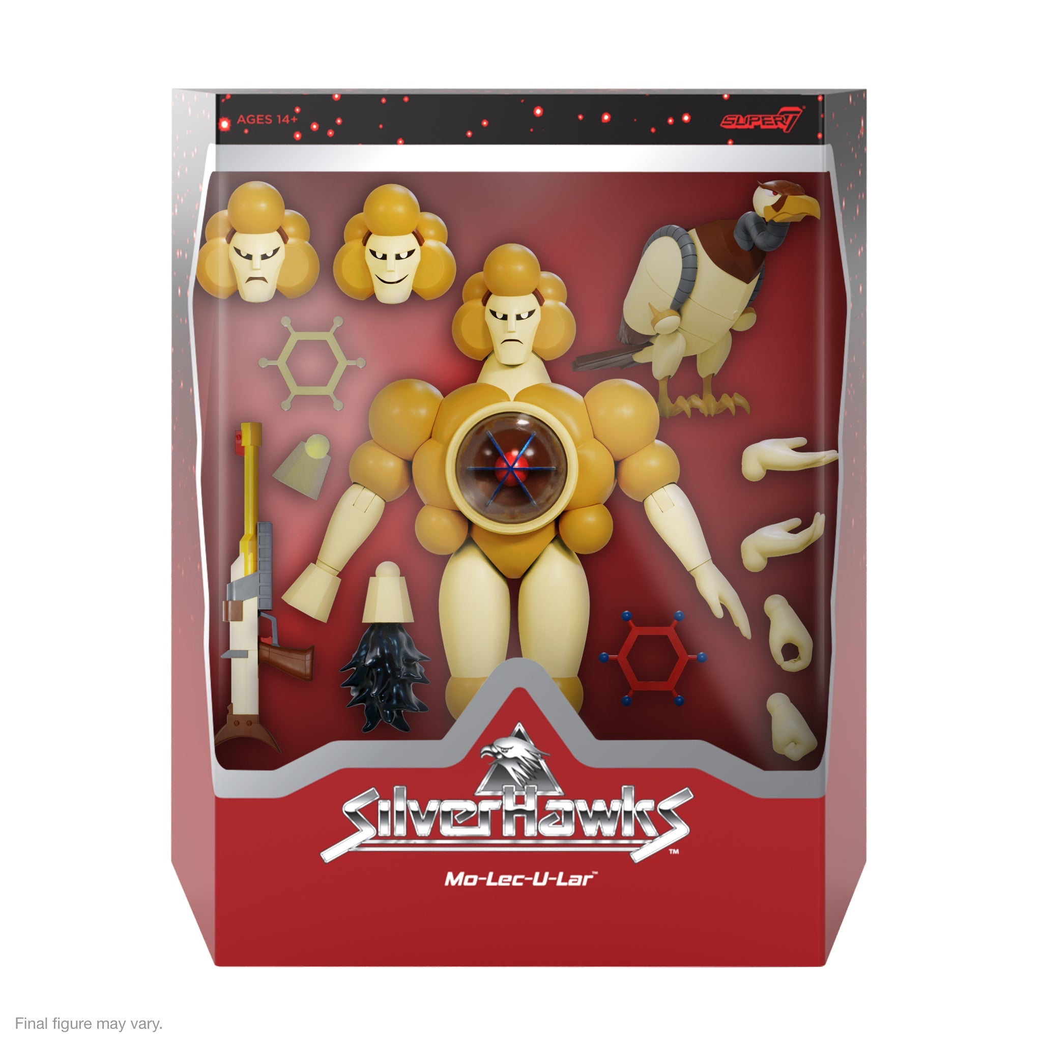 SilverHawks ULTIMATES! Wave 3 Mo-Lec-U-Lar action figure in packaging with accessories