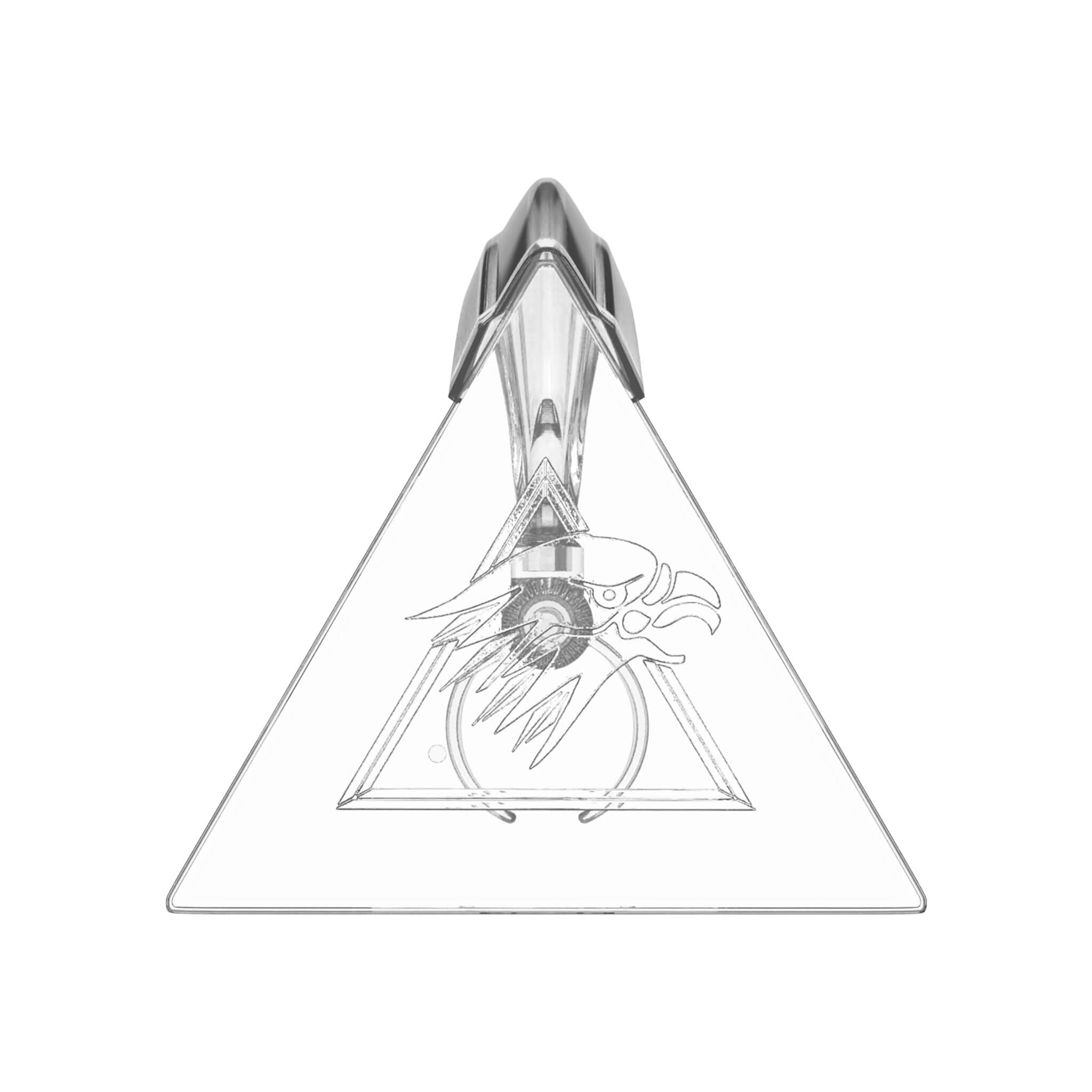 Clear plastic stand accessory for SilverHawks ULTIMATES Wave 08 against a white background.