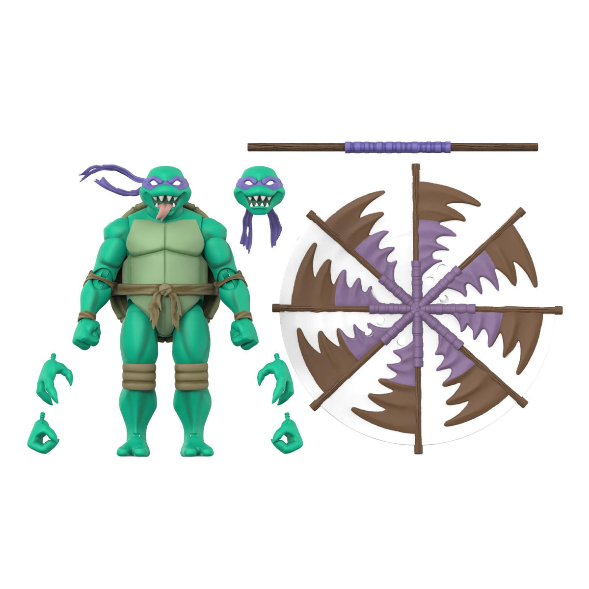 Donatello TMNT Ultimates Wave 16 Nightmare Turtles figure with purple mask and bo staff