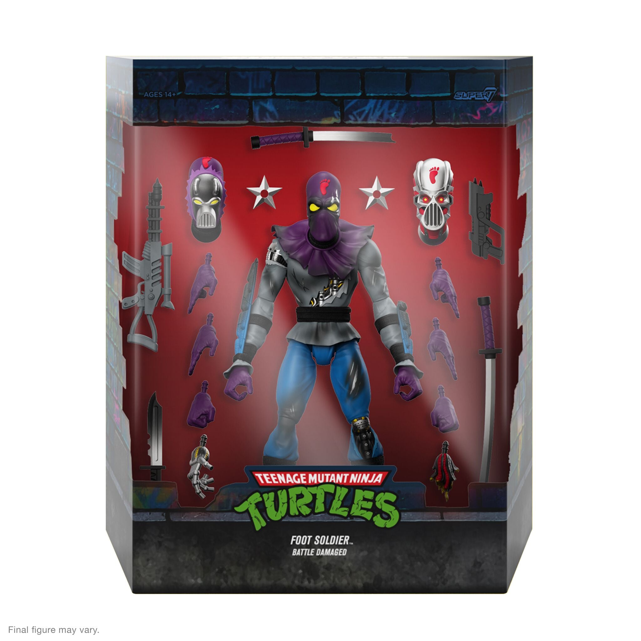 Teenage Mutant Ninja Turtles ULTIMATES! Wave 11 - Rat King, Rapper Mike, Ninja Nomad Leonardo & Foot Soldier (Battle Damaged)