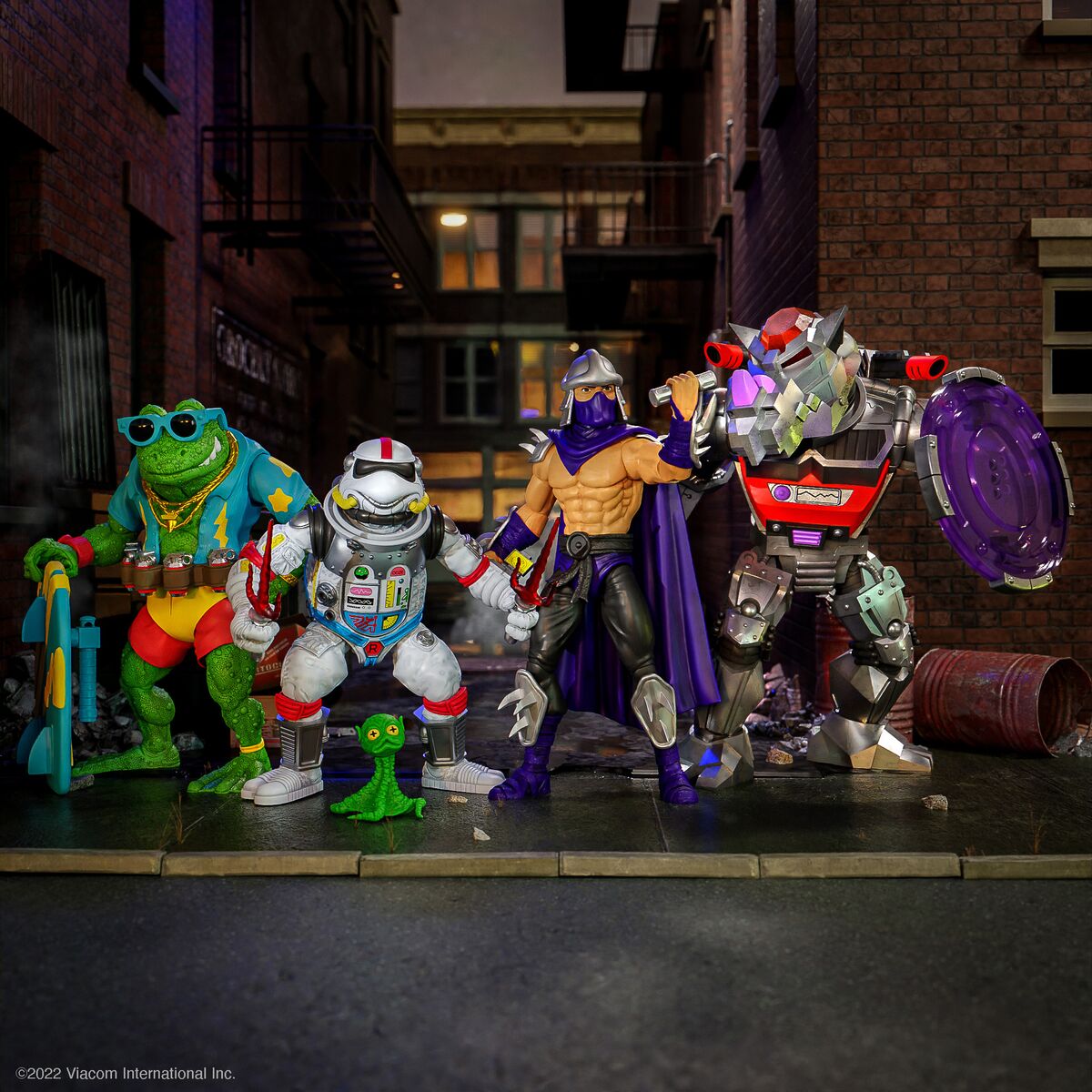 Teenage Mutant Ninja Turtles ULTIMATES! Wave 8 - Space Cadet Raphael, Shredder (Silver Armor), Robot Rocksteady, & Genghis Frog