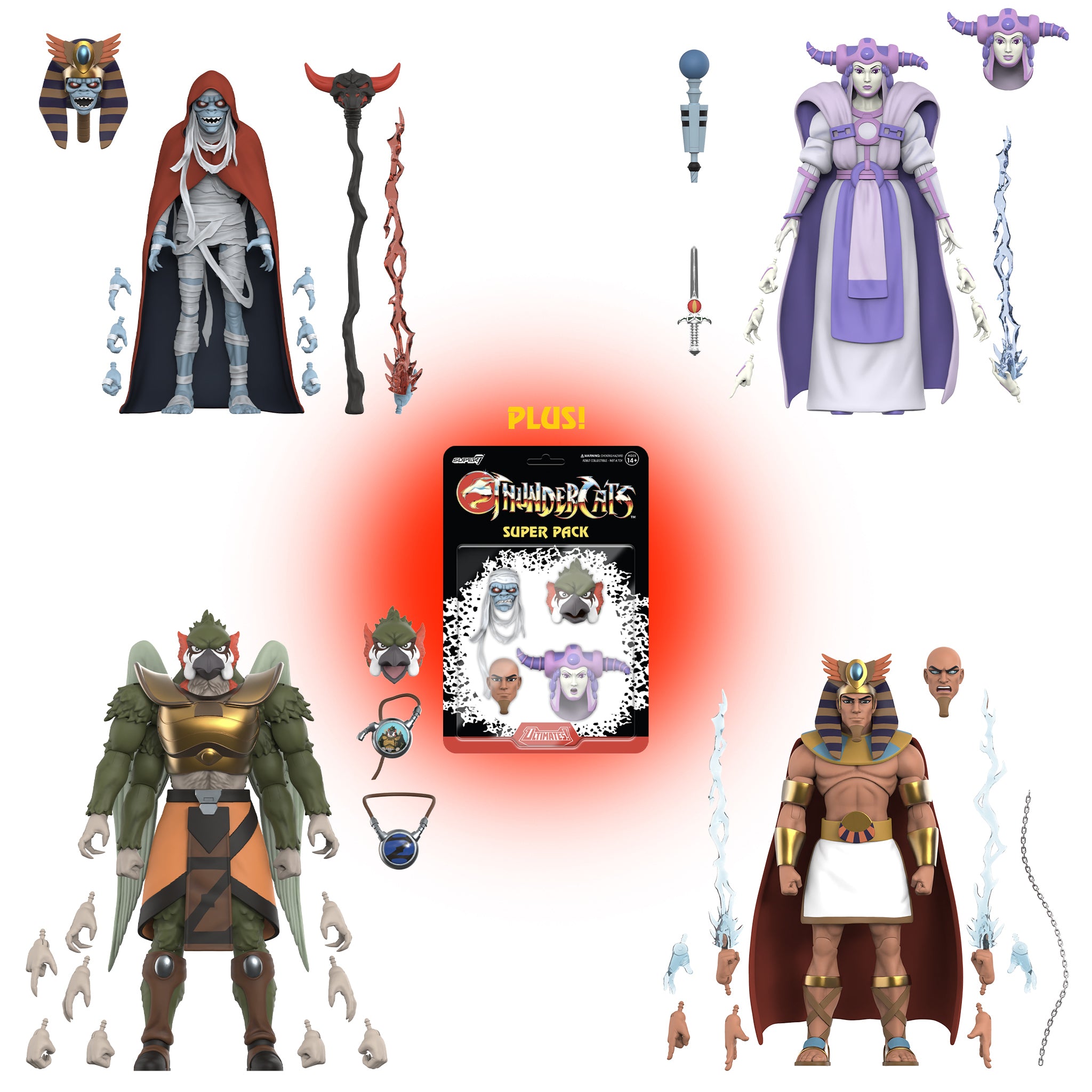 ThunderCats ULTIMATES! Wave 15 - Jagara, Zaxx, Wizz-Ra & Mumm-Ra (Old