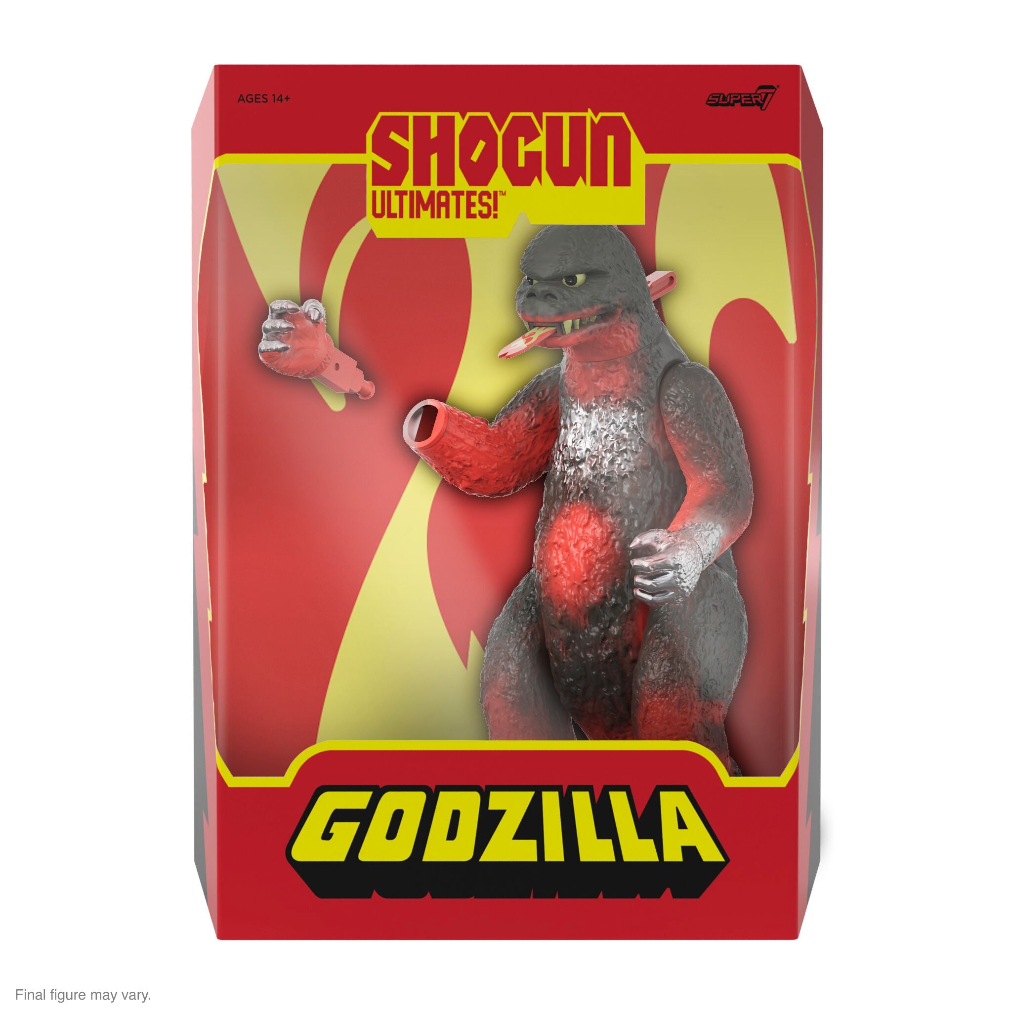Action Figure Super7 Toho ULTIMATES! Shogun Godzilla (Vintage Red) 17,8 Cm, Edizione Limitata Da Collezione