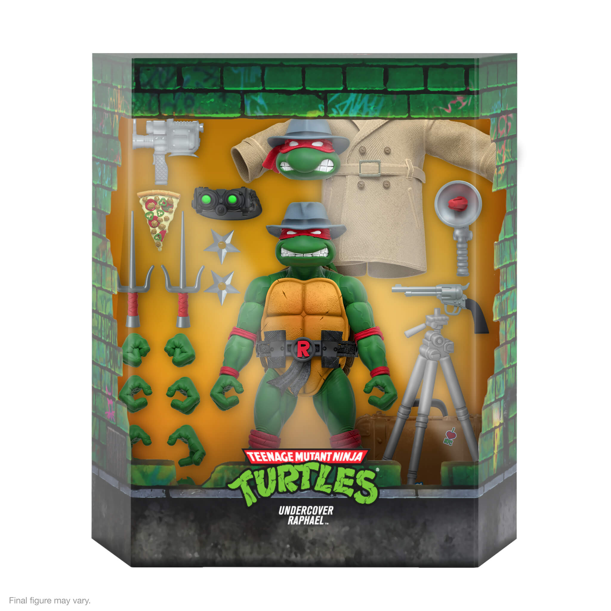 Teenage Mutant Ninja Turtles Undercover Raphael action figure in box with accessories