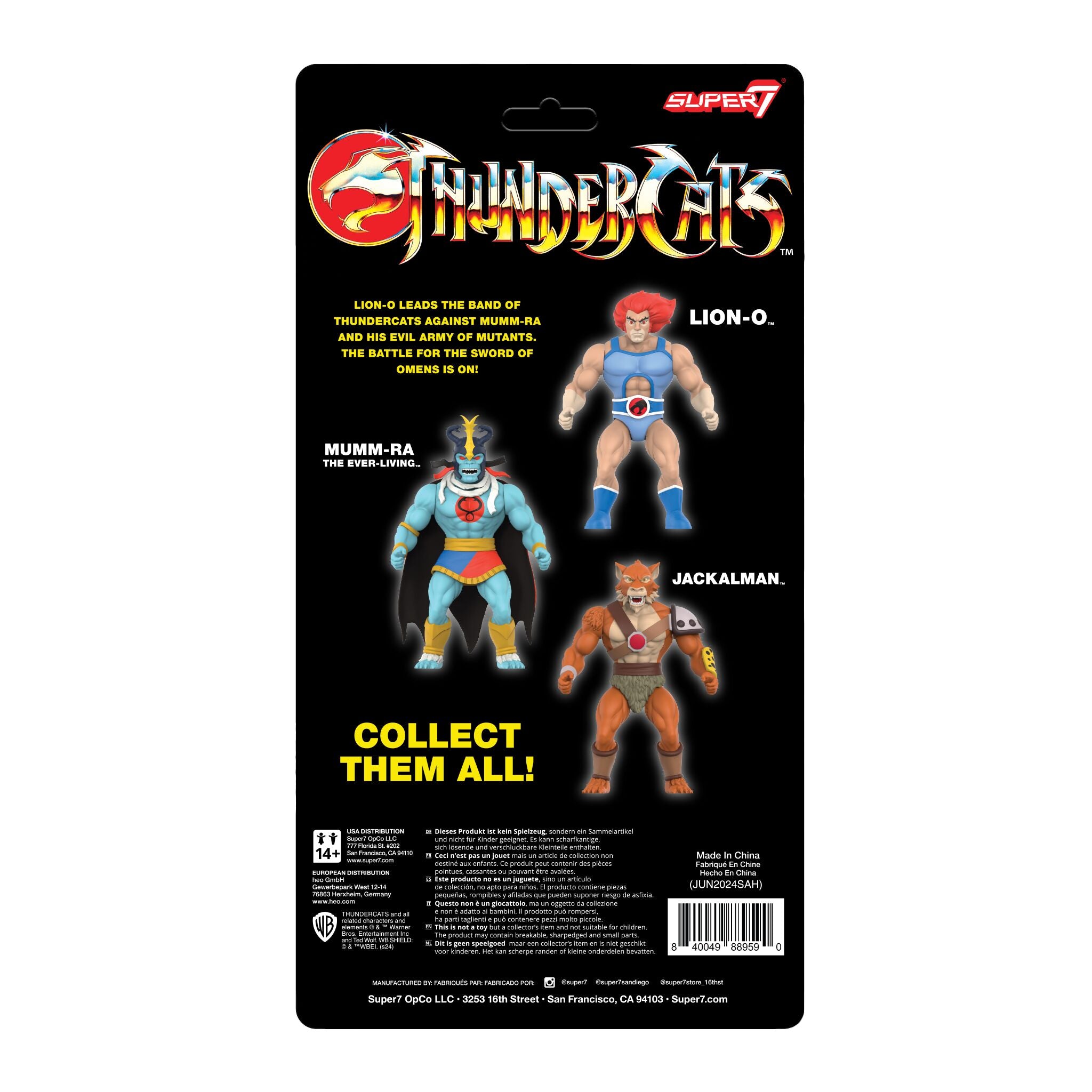 ThunderCats Vintage Figures Wave 01 - Lion-O, Mumm-Ra (Ever Living), & Jackalman