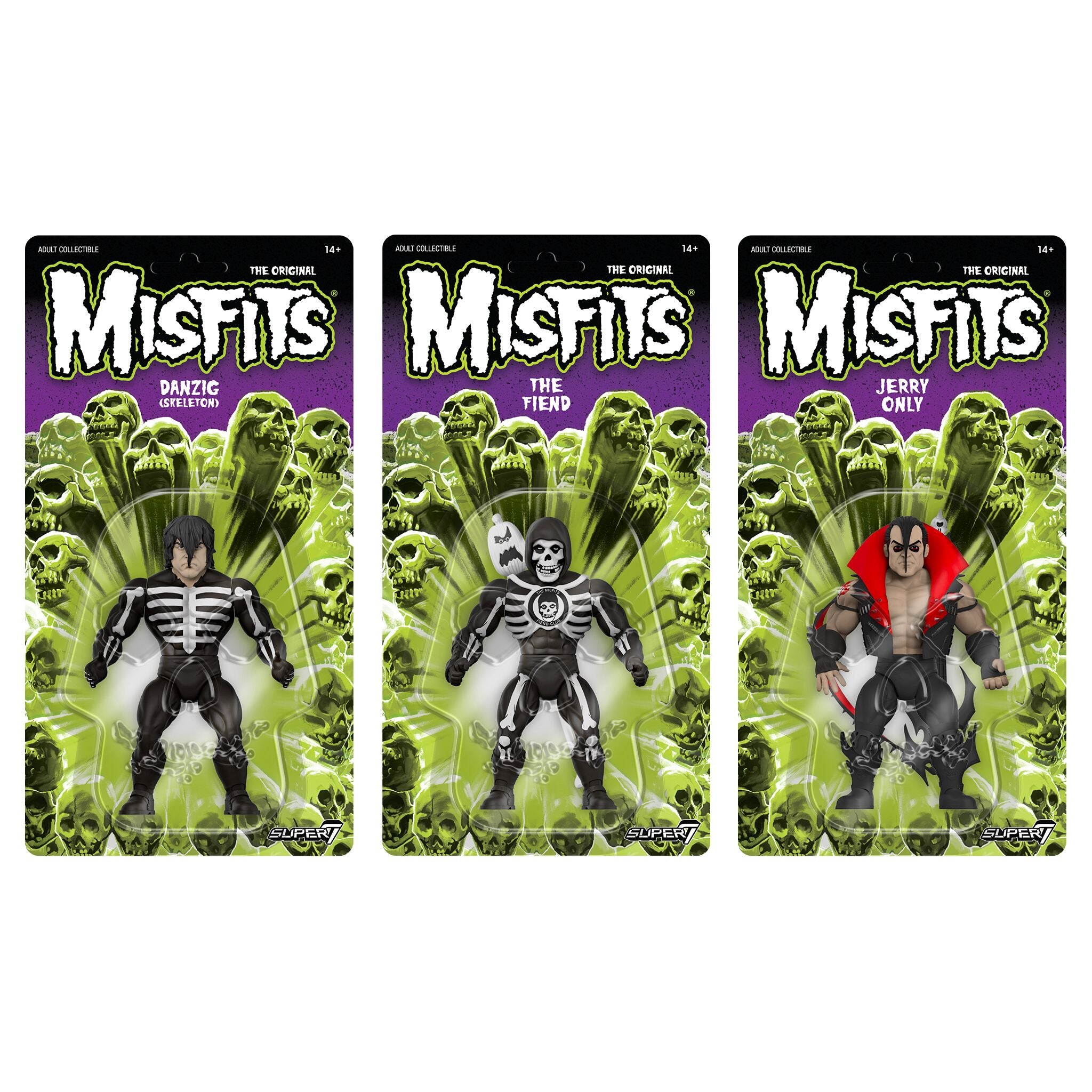 Misfits Vintage Figures Wave 01 - Danzig (Skeleton), Jerry Only, The Fiend