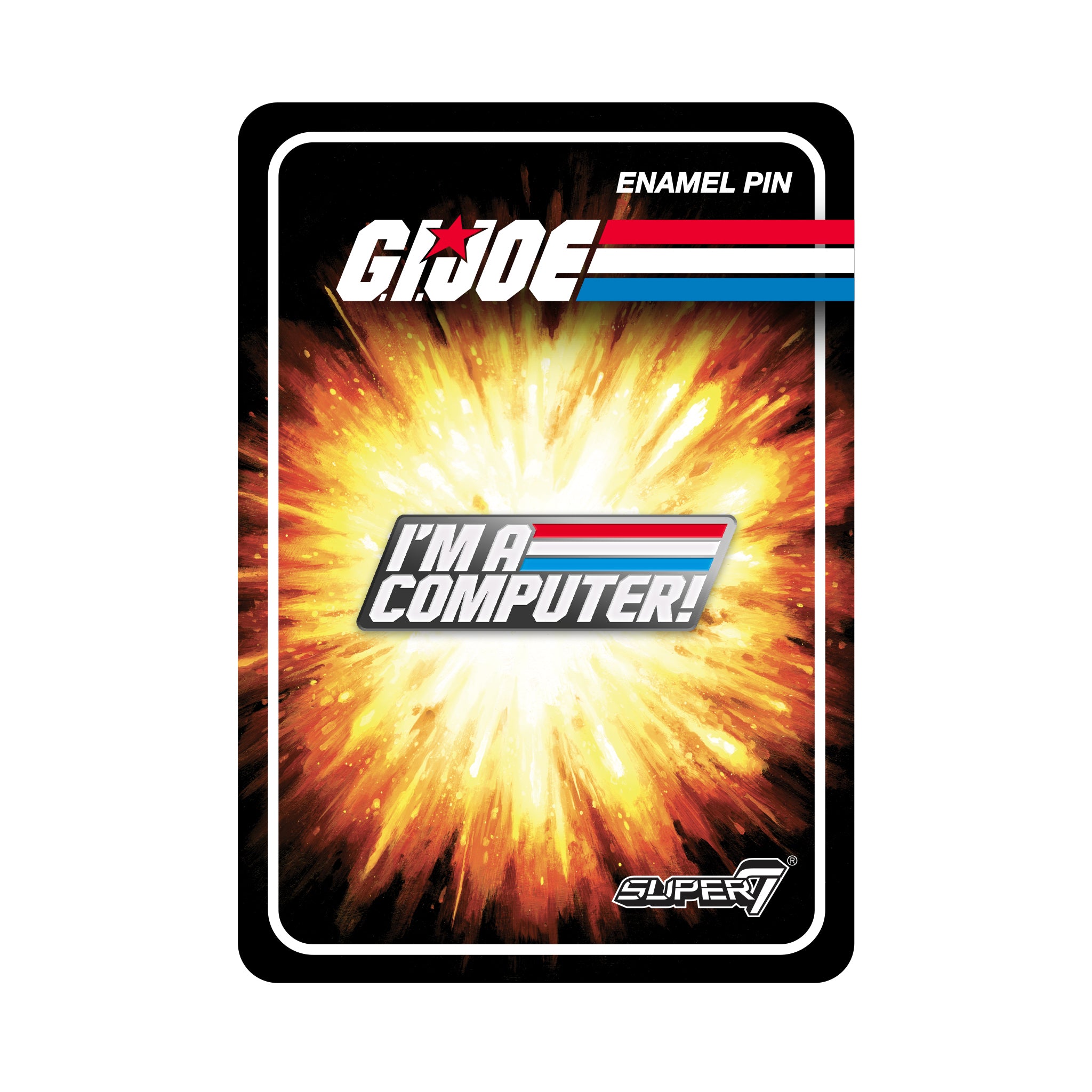 G.I. Joe Enamel Pin - I'm a Computer PSA