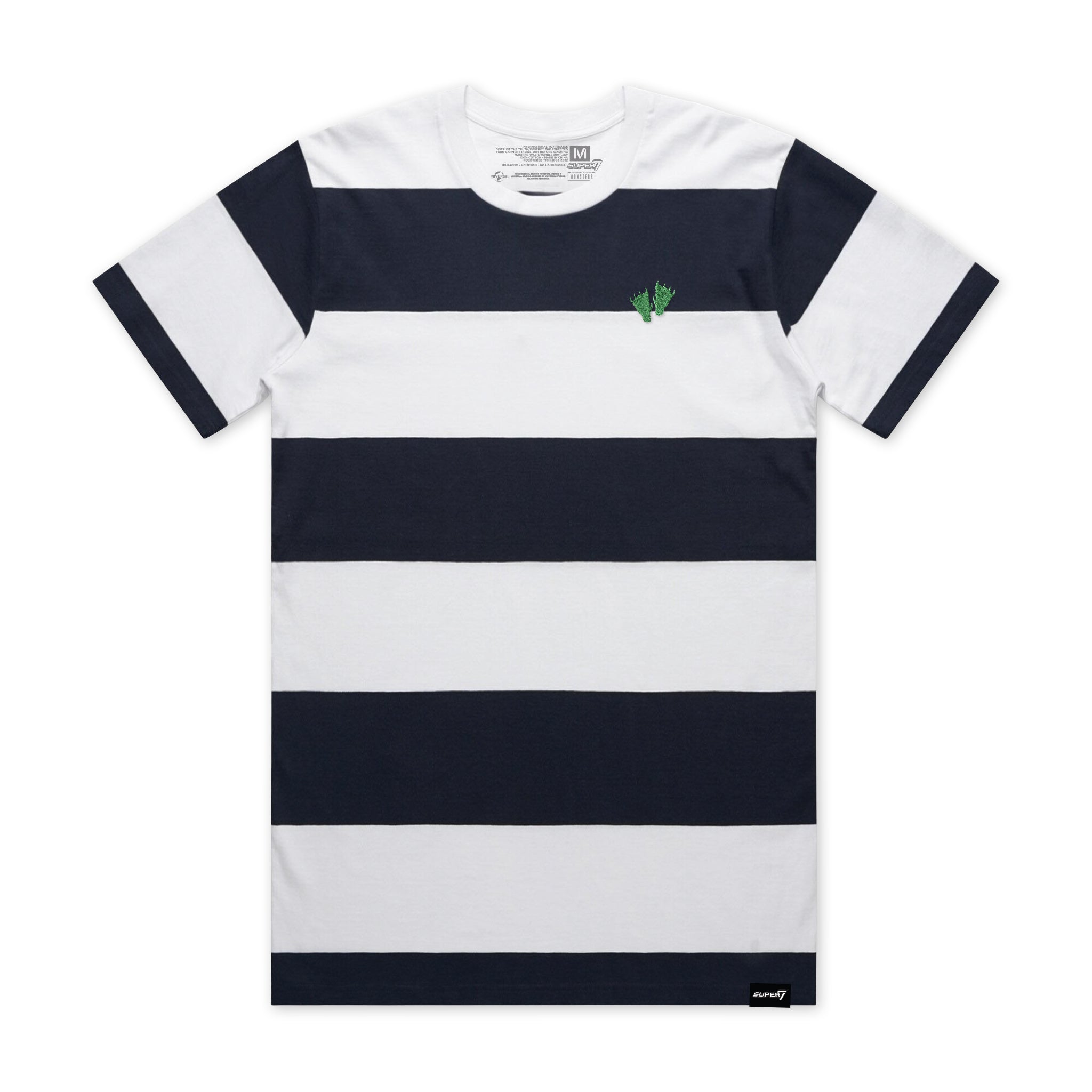 Universal Monsters T-Shirt - Creature From The Black Lagoon Feet Striped