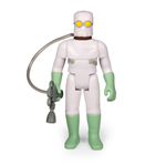 Gas Phantom head and upper torso in blister pack; white suit with yellow goggles and brown rope collar.