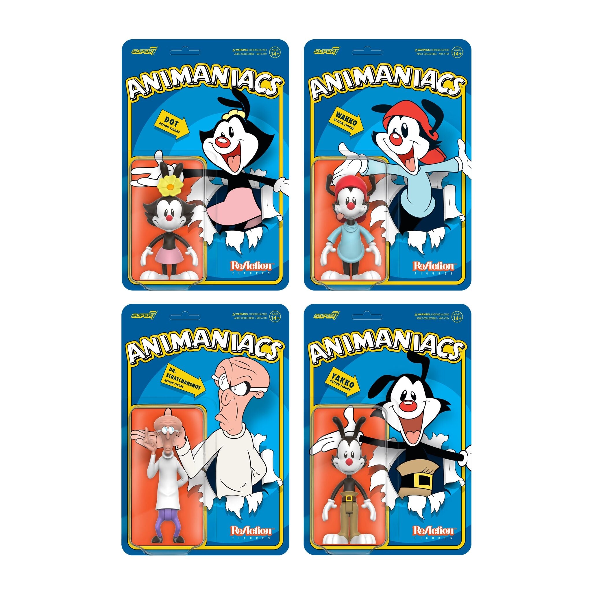 Animaniacs ReAction Figures Wave 1 - Set of 4