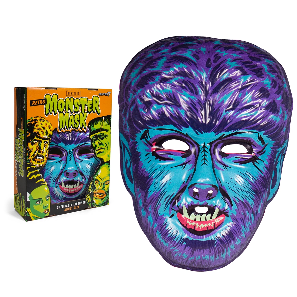 Retroagogo GIANT wolfman bloody werewolf universal offers monsters mask Halloween