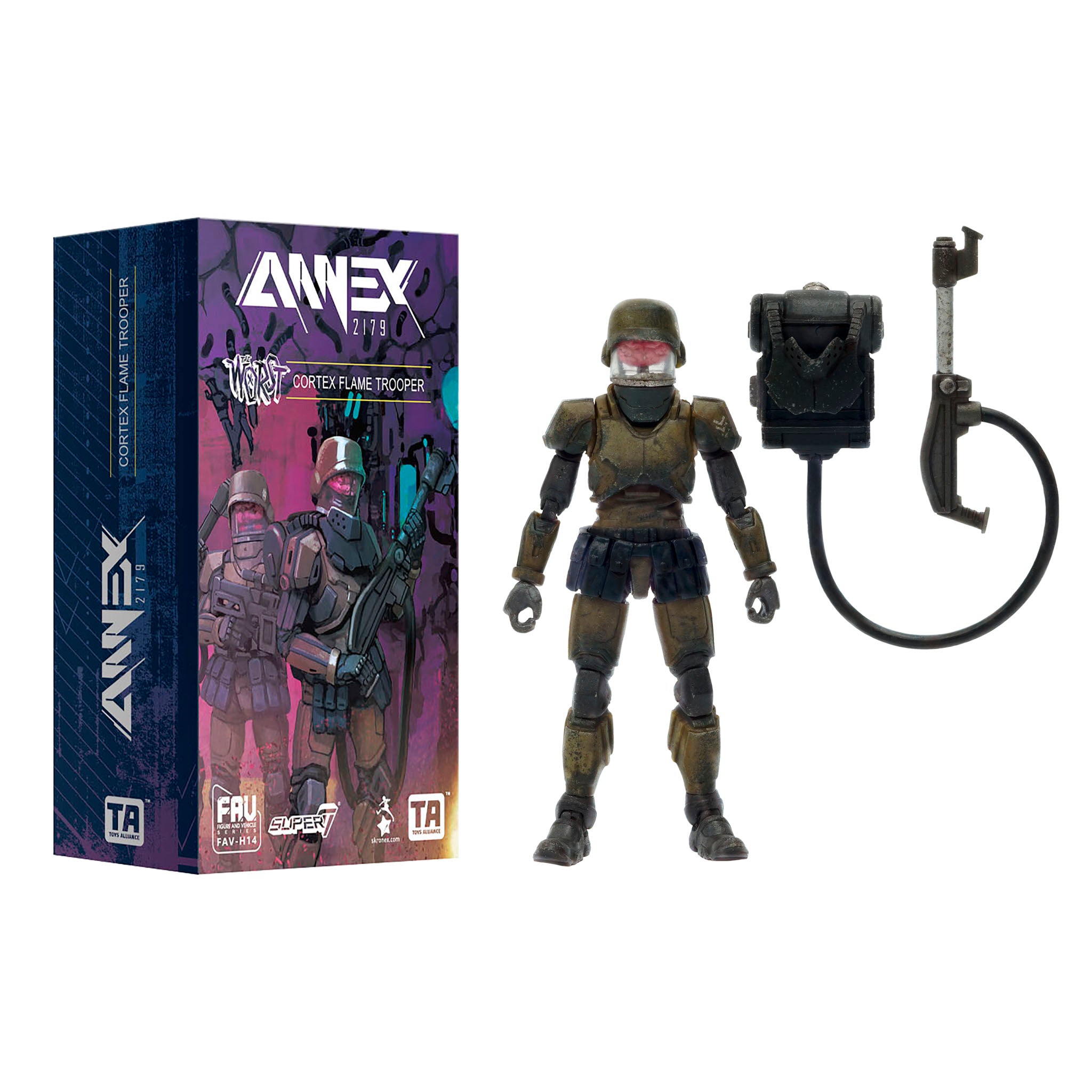 Acid Rain ReAction Figures W1 - Cortex Commander Flame Trooper Marine